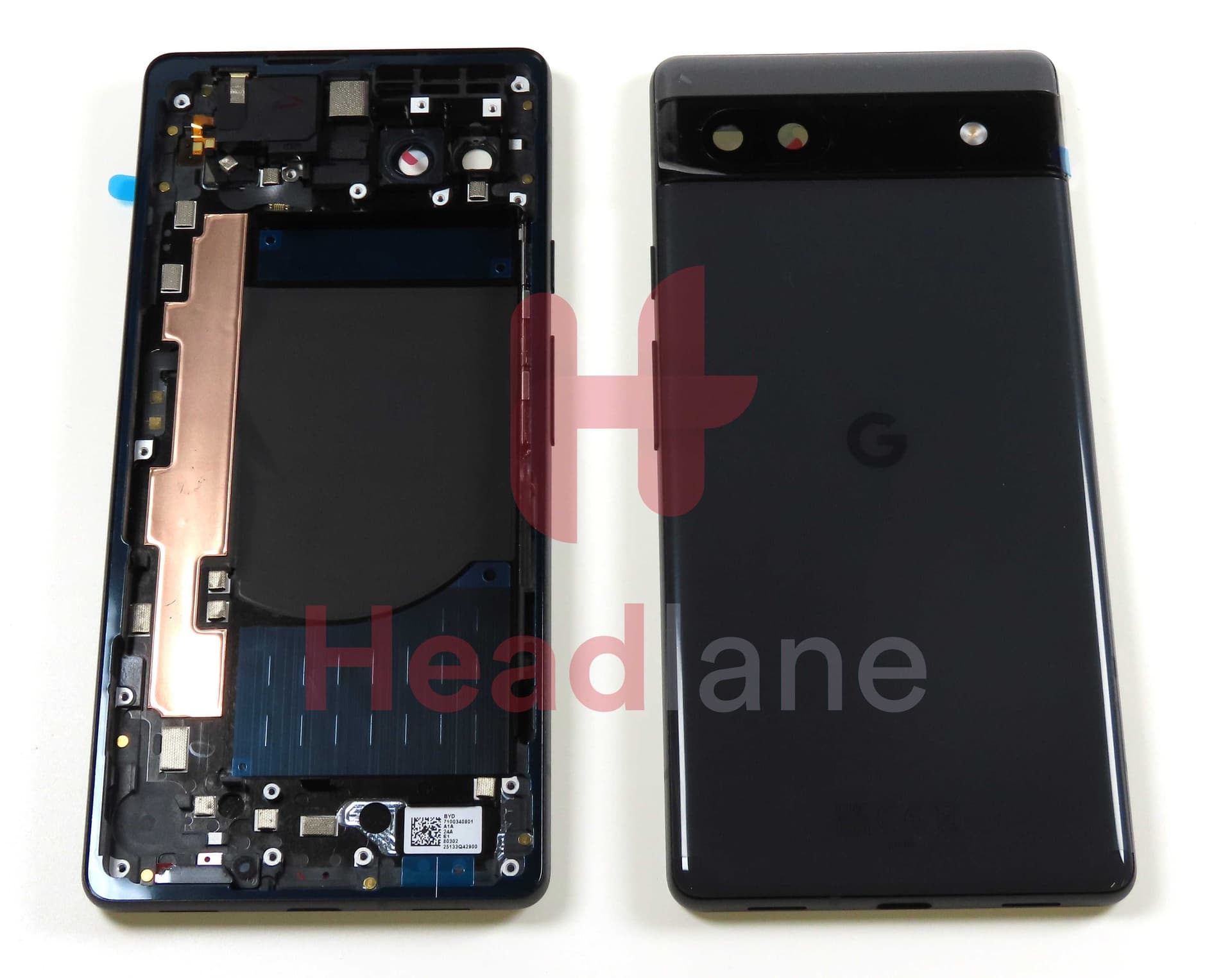 Google Pixel 6a Back / Battery Cover - Charcoal - G949-00249-01 - Google Replacement Part