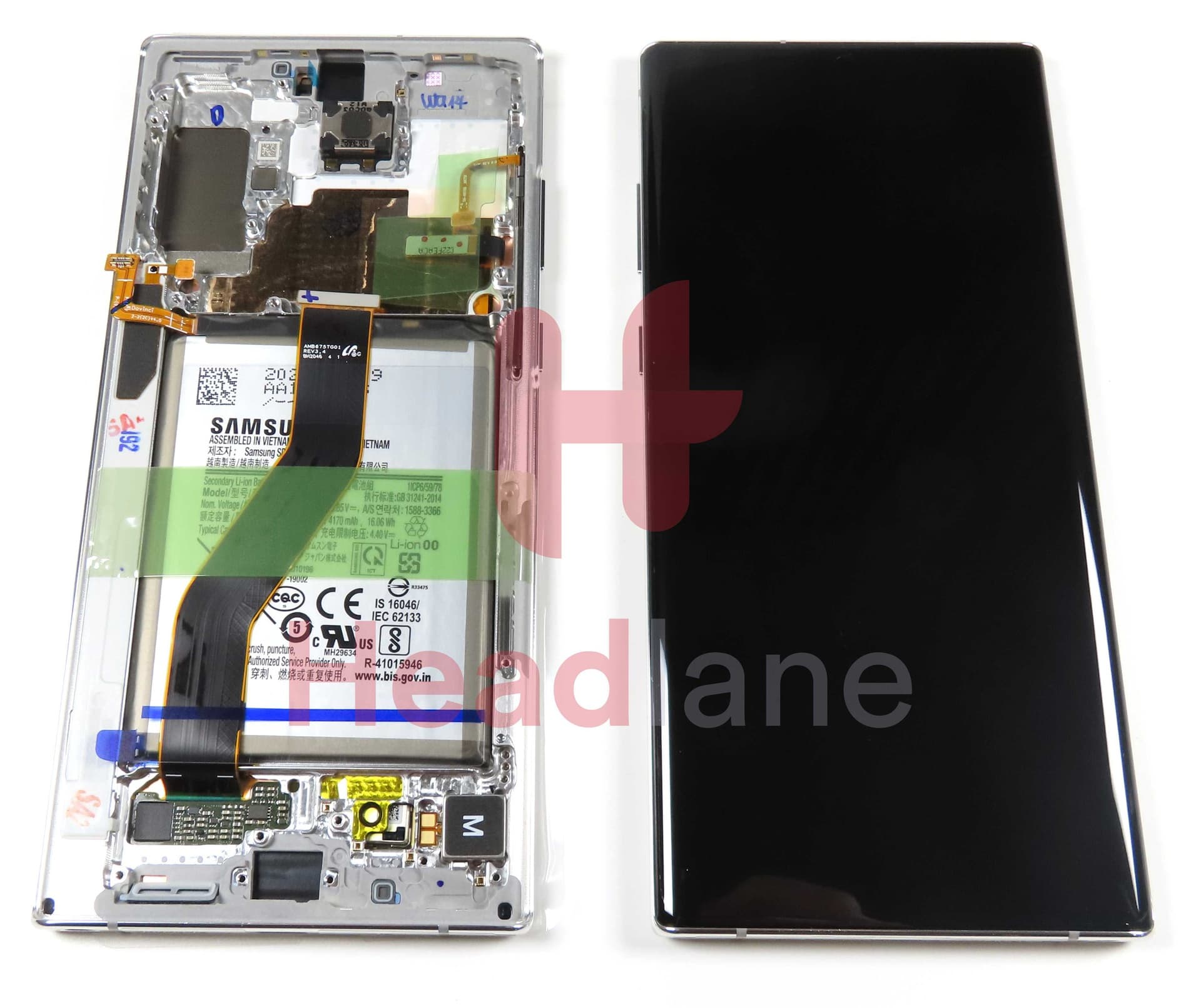Samsung SM-N975 Galaxy Note 10+ / Note 10 Plus LCD Display / Screen + Touch + Battery - Aura White - GH82-20841B - Samsung Replacement Part
