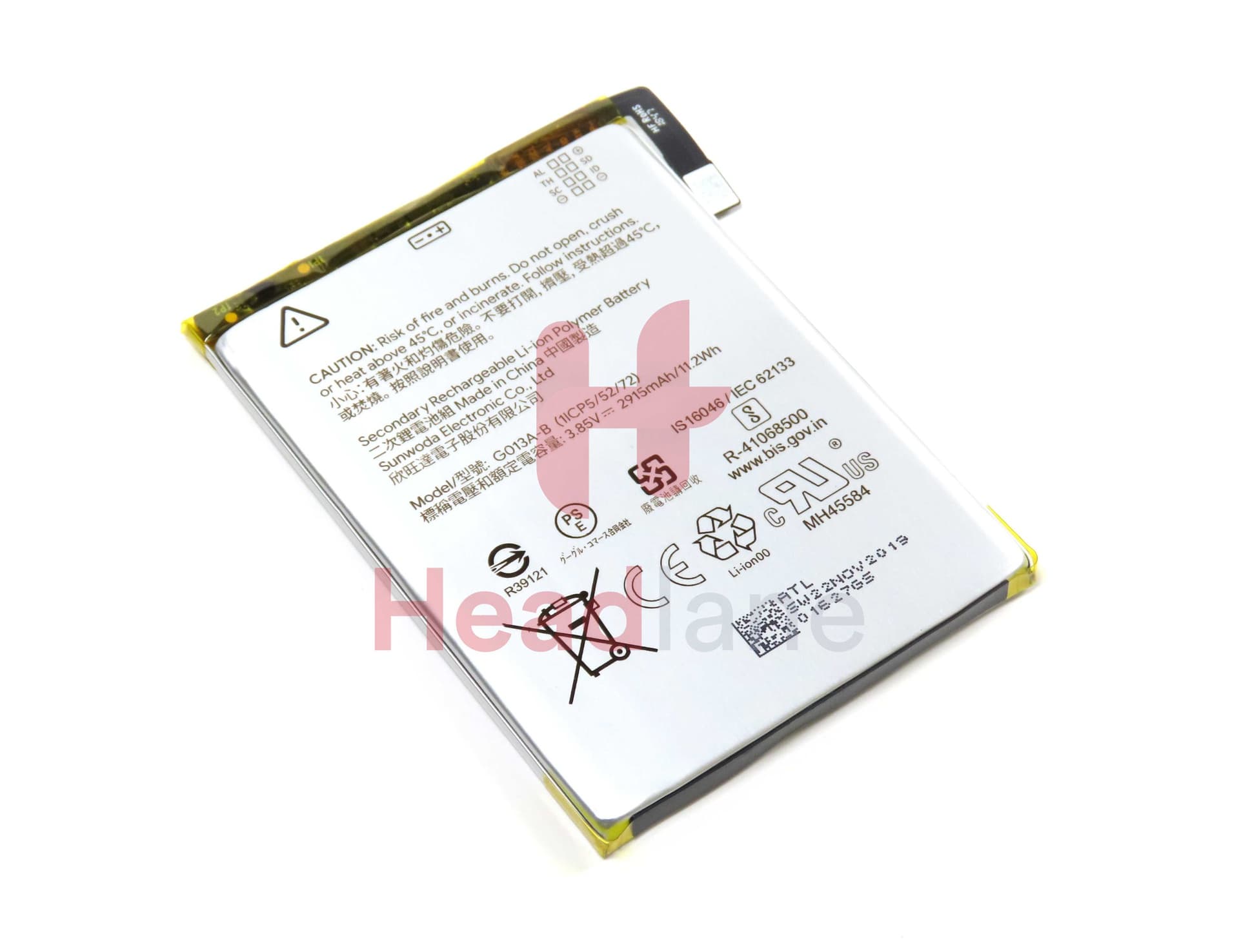 Google Pixel 3 G013A-B 2915mAh Internal Battery - 823-00073-01 - Google Replacement Part
