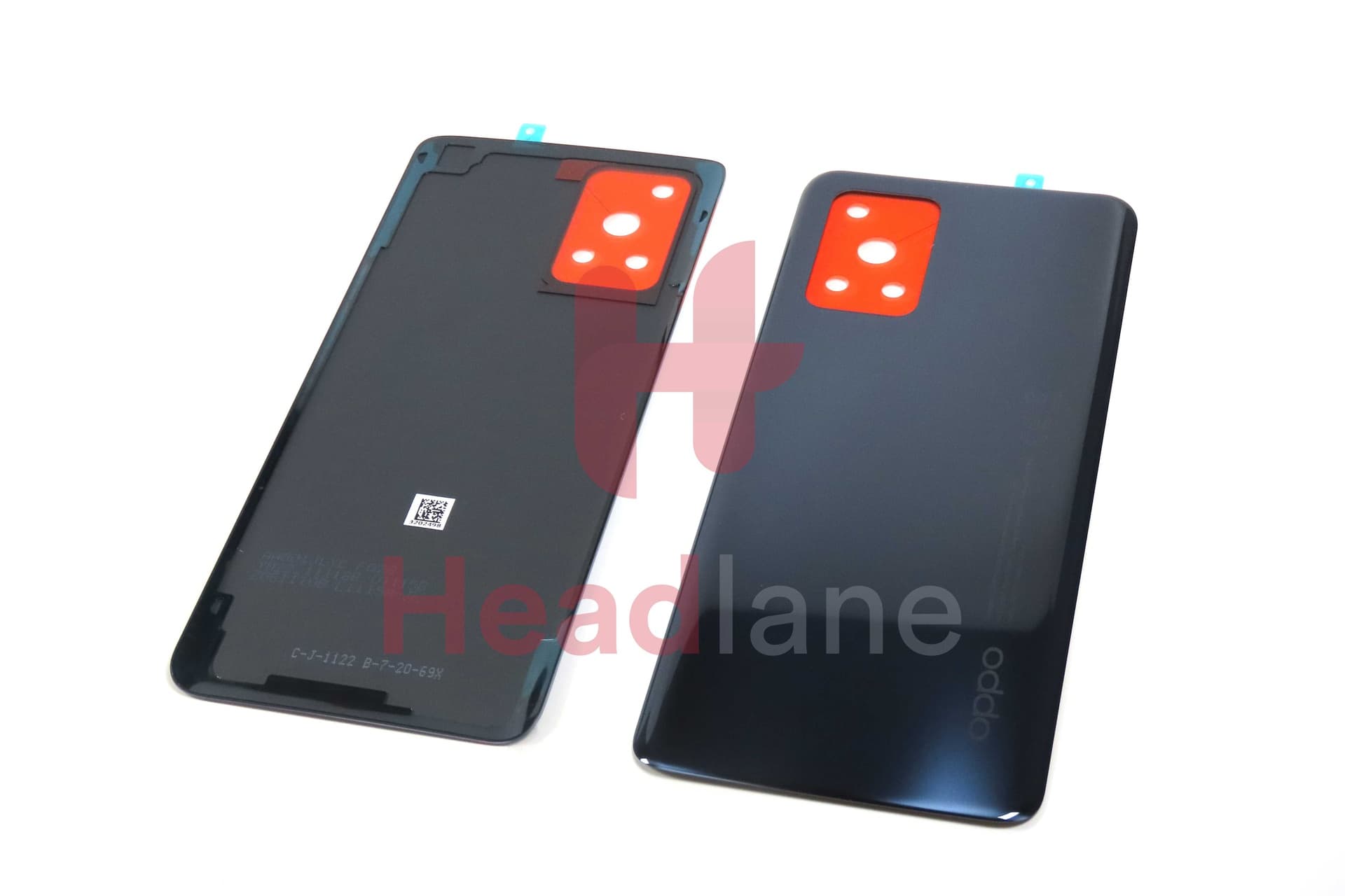 Oppo CPH2219 A74 Back / Battery Cover - Black - 3202498 - Oppo Replacement Part