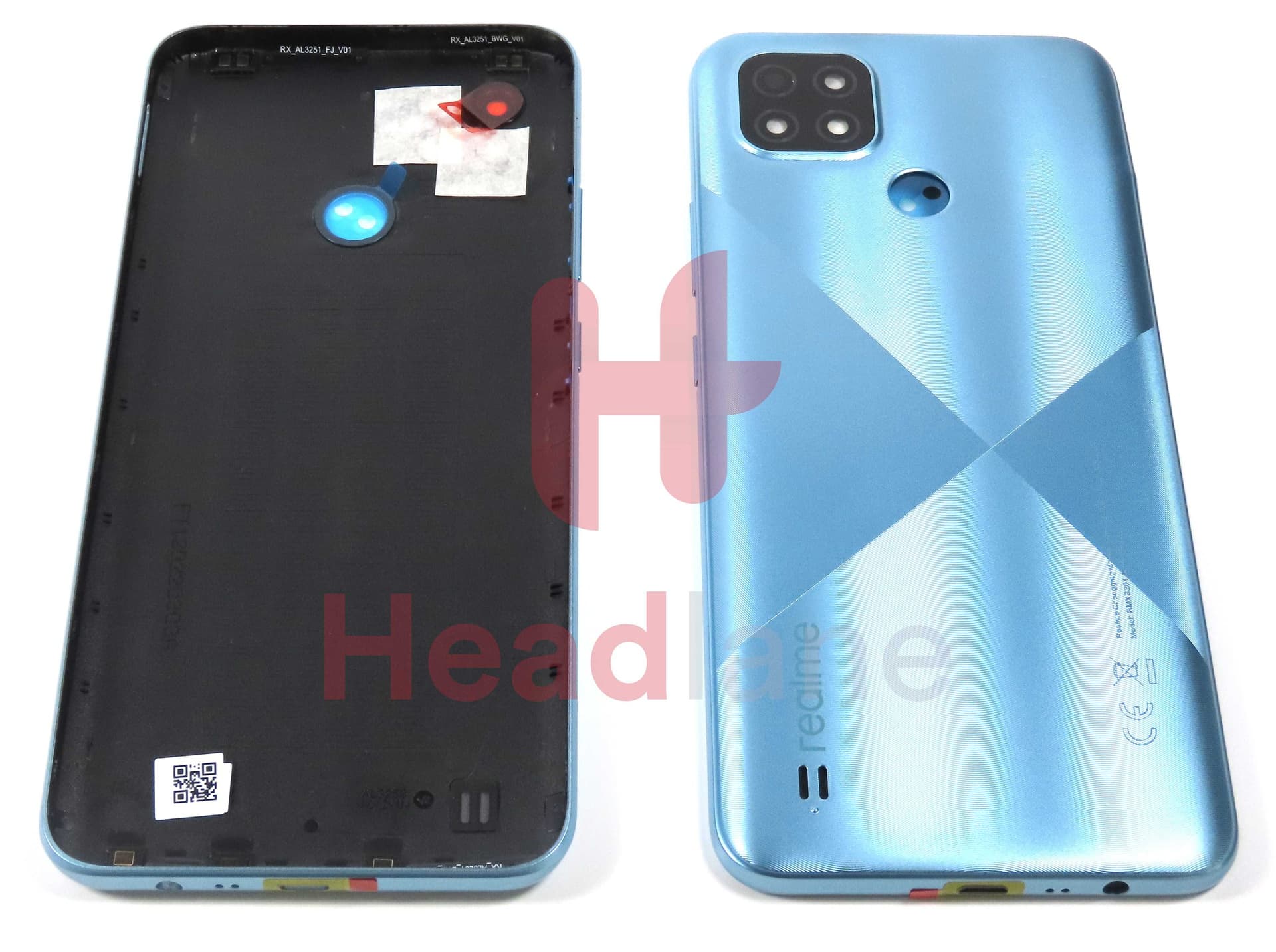 Realme RMX3201 C21 Back / Battery Cover - Cross Blue - 4906347 - Realme Replacement Part