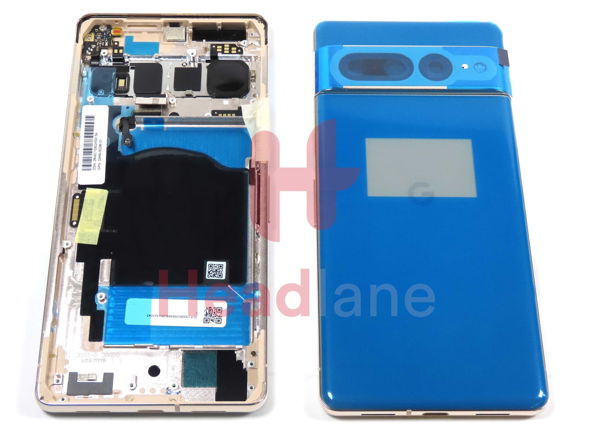 Google Pixel 7 Pro Back / Battery Cover - Hazel / Grey - G949-00296-01 - Google Replacement Part