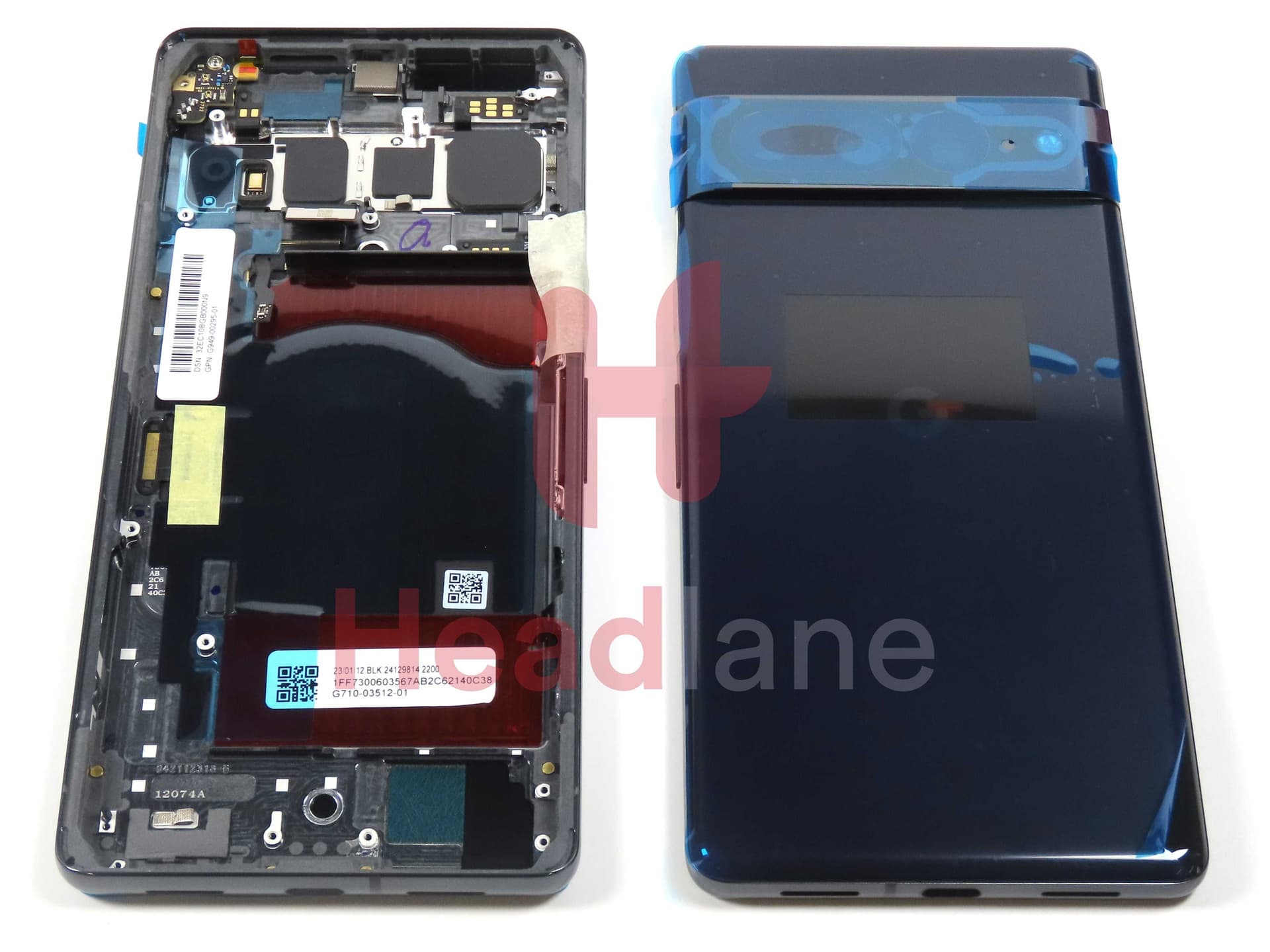 Google Pixel 7 Pro Back / Battery Cover - Obsidian / Black - G949-00295-01 - Google Replacement Part