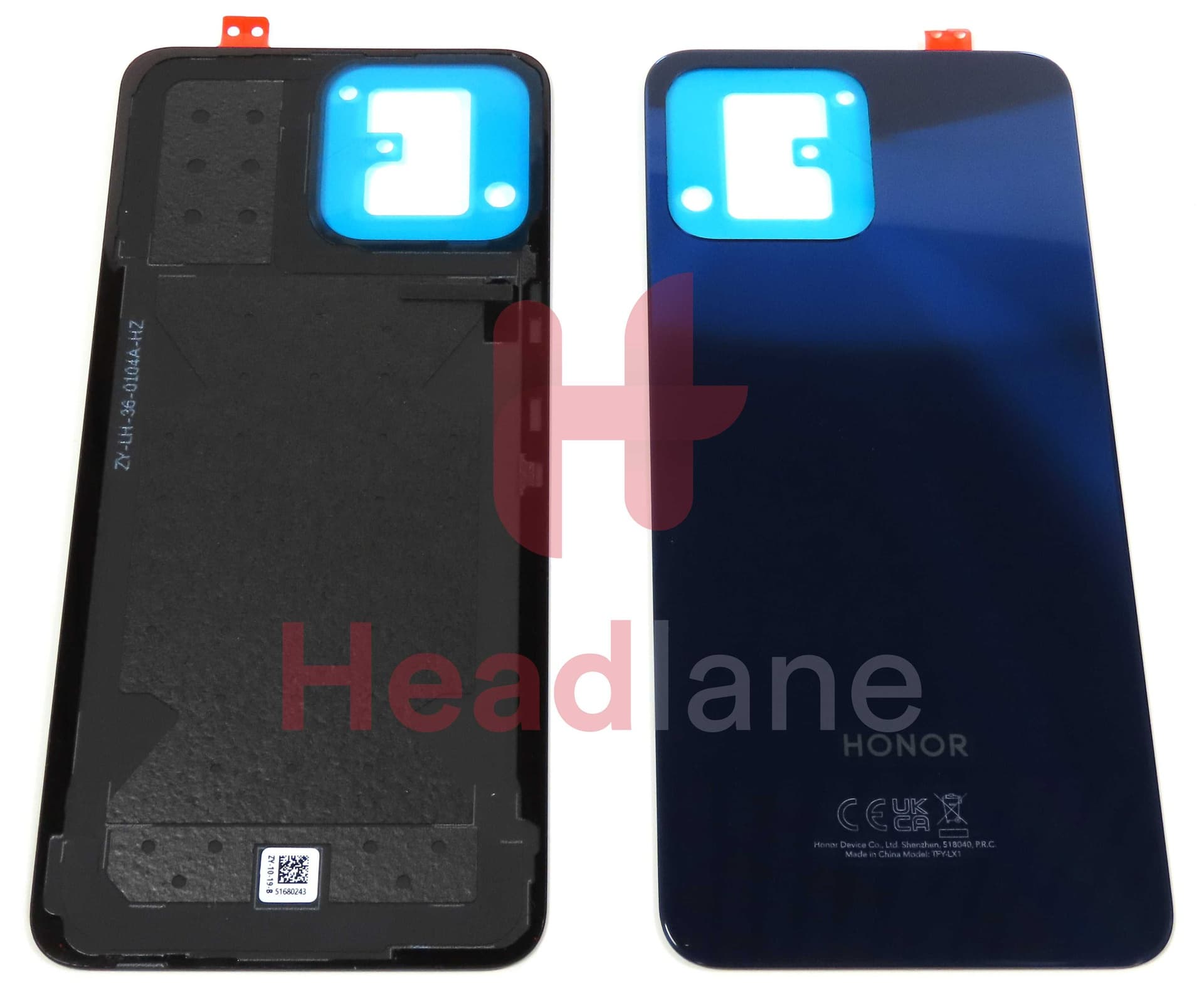 Honor X8 4G Back / Battery Cover - Blue - 0235ABUV - Honor Replacement Part