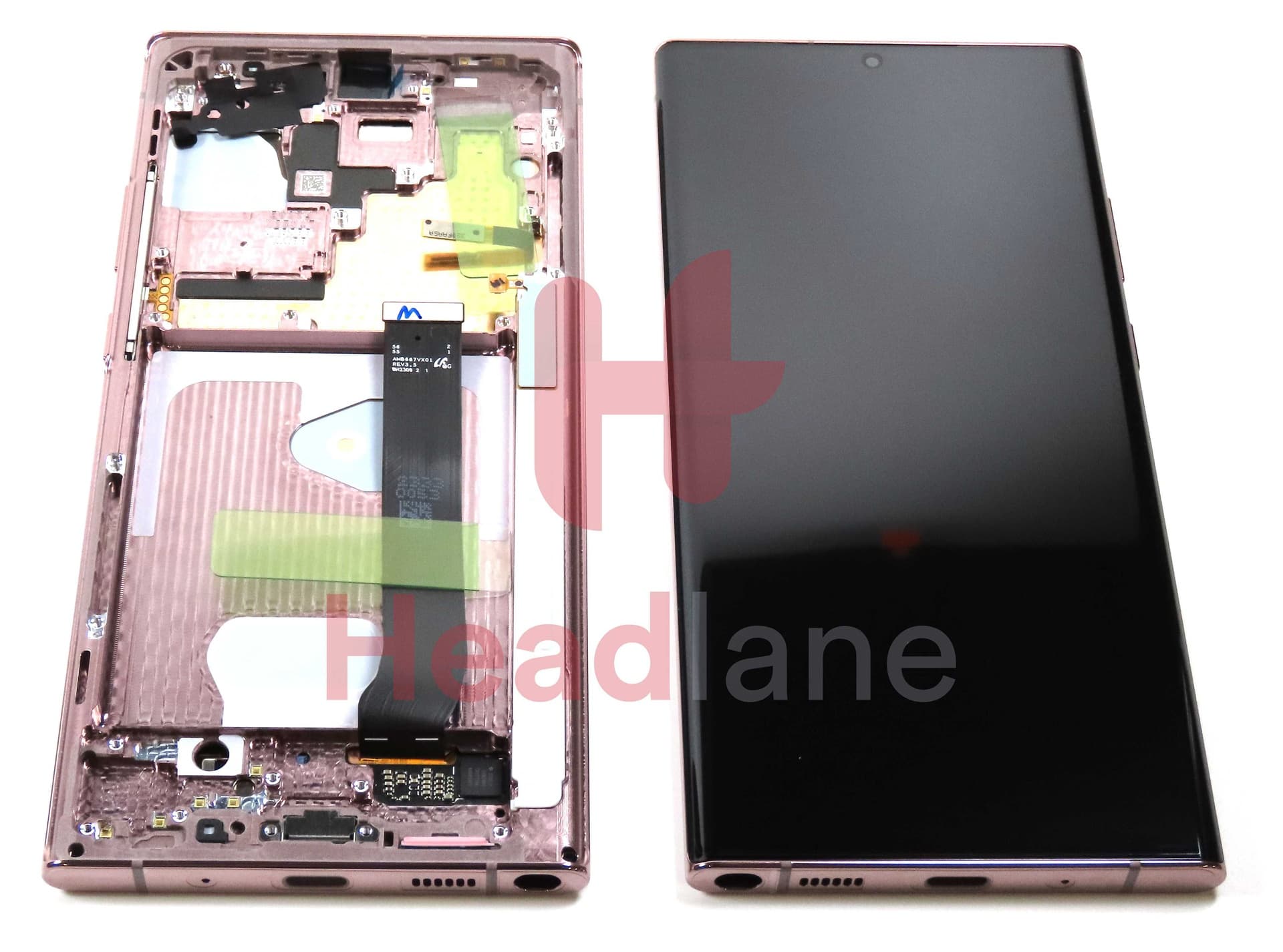 Samsung SM-N986 N985 Galaxy Note 20 Ultra 5G /4G LCD Display / Screen + Touch - Bronze (No Camera) - GH82-31458D - Samsung Replacement Part