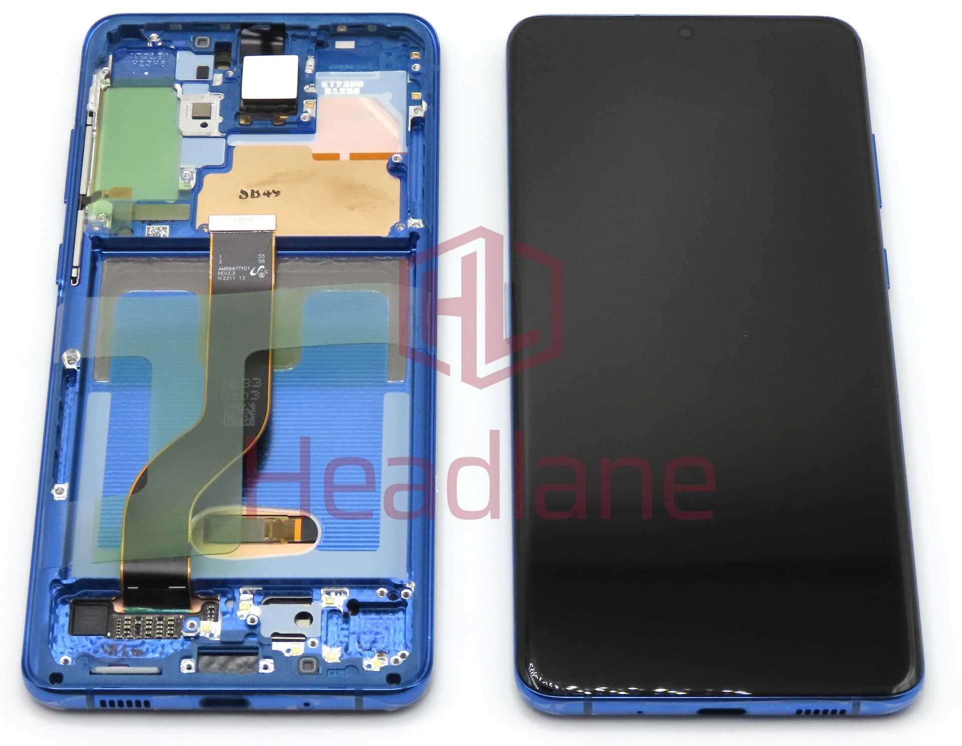 Samsung SM-G986 Galaxy S20+ / S20 Plus LCD Display / Screen + Touch - Aura Blue (No Camera) - GH82-31442H - Samsung Replacement Part