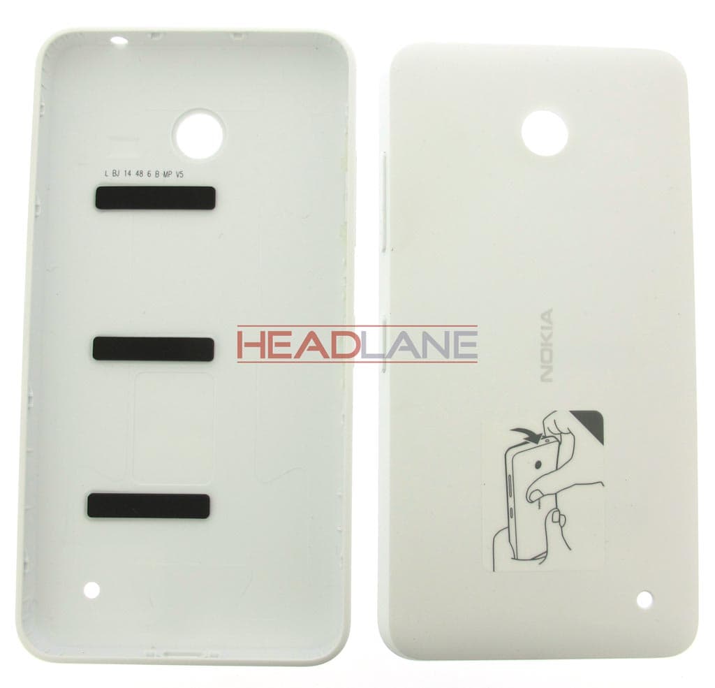 Nokia Lumia 630 Battery Cover - White - 02506C8 - Nokia Replacement Part