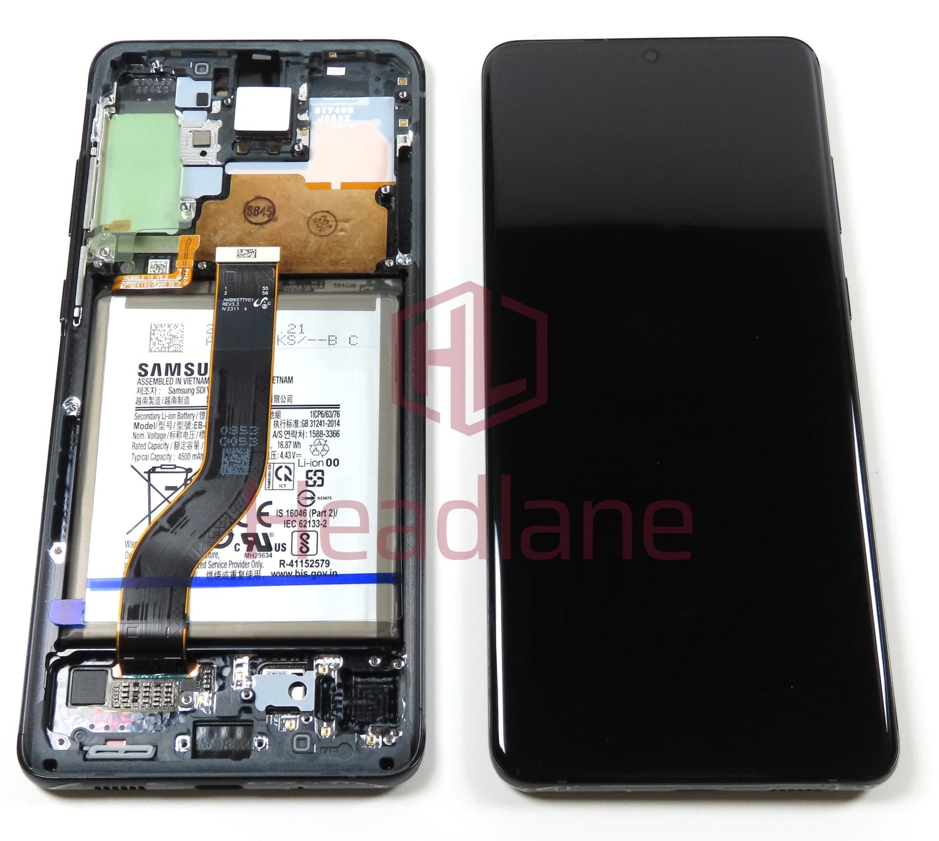 Samsung SM-G986 Galaxy S20+ / S20 Plus LCD Display / Screen + Touch - Black + Battery (No Camera) - GH82-31430A - Samsung Replacement Part