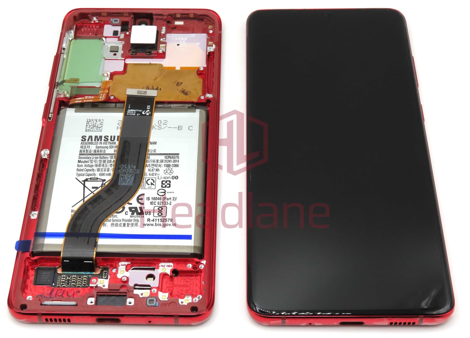 Samsung SM-G986 Galaxy S20+ / S20 Plus LCD Display / Screen + Touch - Red + Battery (No Camera) - GH82-31430G