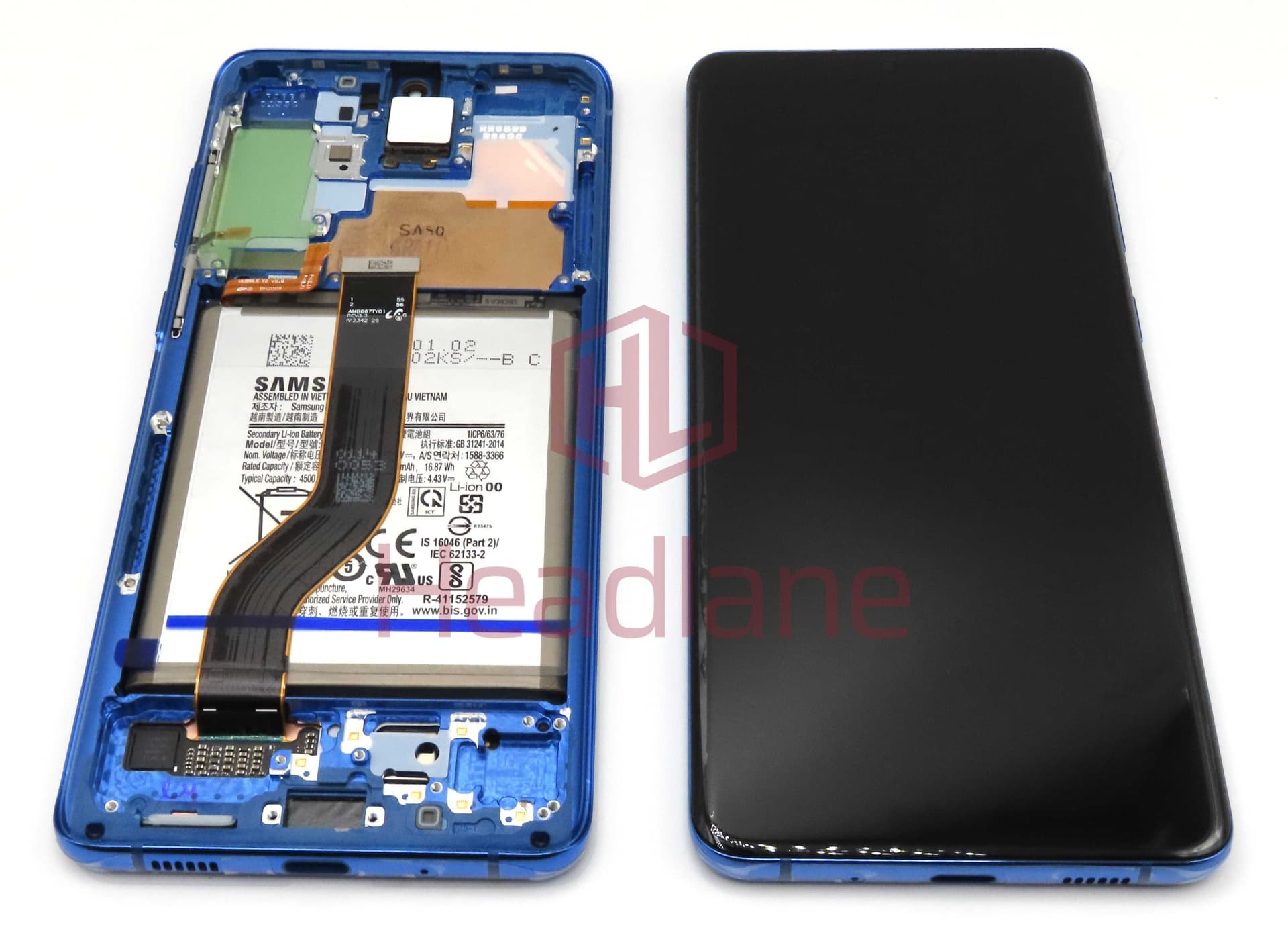 Samsung SM-G986 Galaxy S20+ / S20 Plus LCD Display / Screen + Touch + Battery - Aura Blue (No Camera) - GH82-31430H