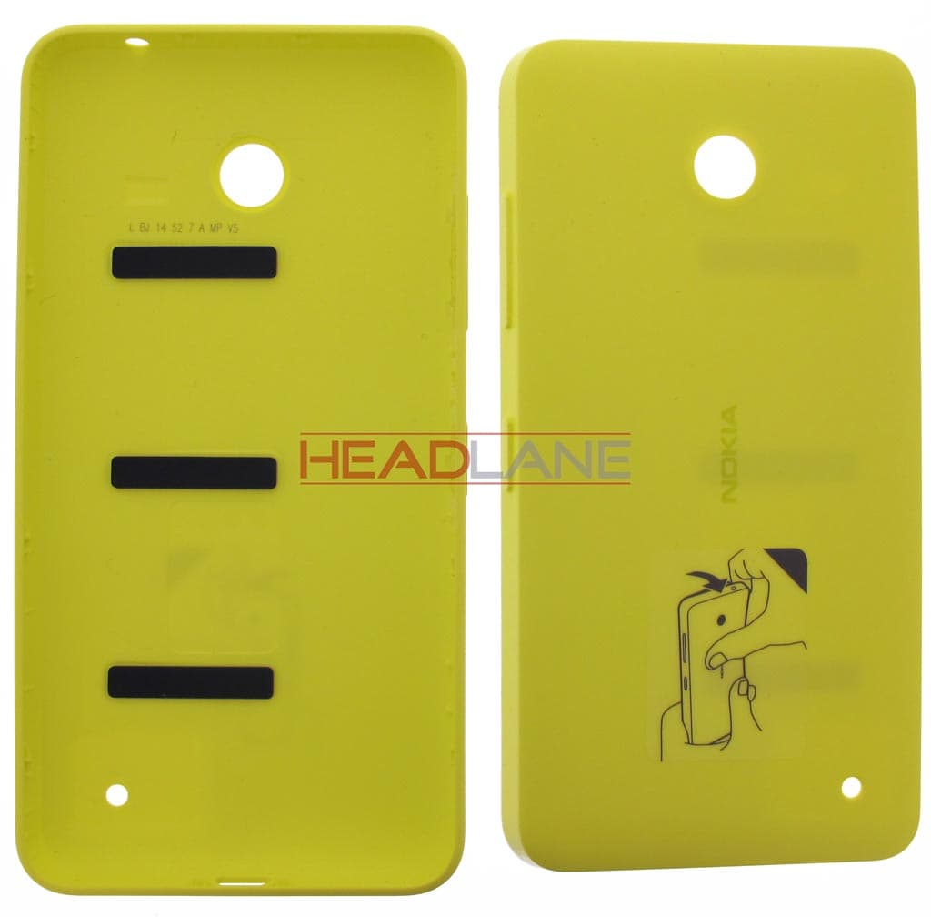 Nokia Lumia 630 Battery Cover - Yellow - 02506C3 - Nokia Replacement Part