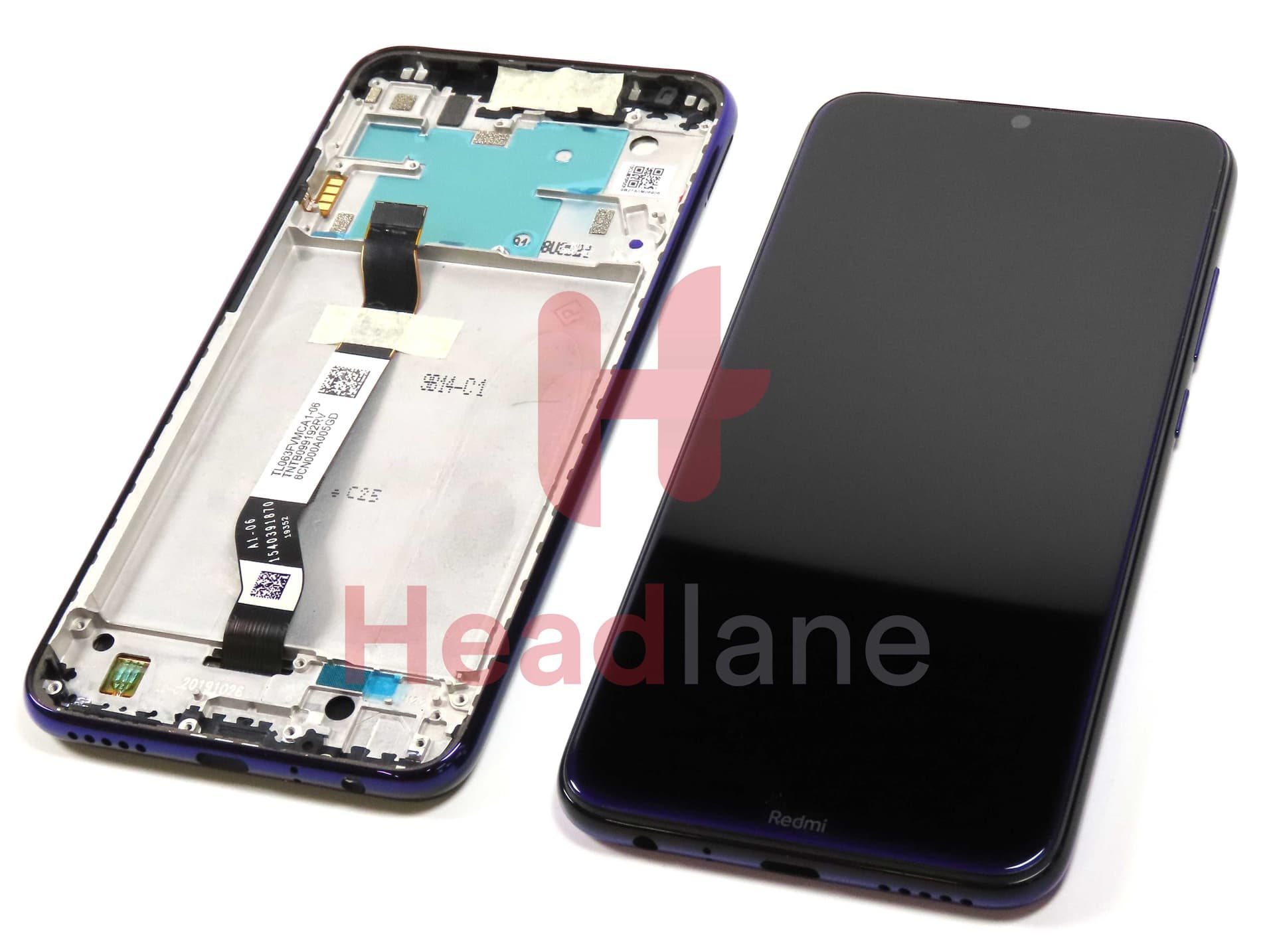 Xiaomi Redmi Note 8 (2021) LCD Display / Screen + Touch - Purple - 56000E0C3J00 - Xiaomi Replacement Part