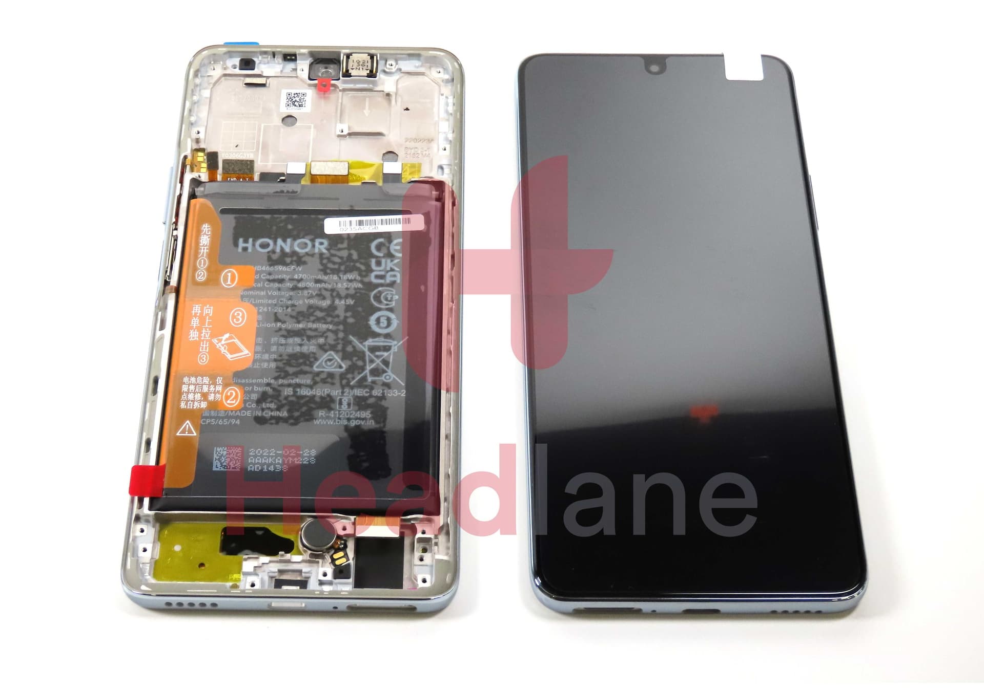 Honor Magic4 Lite LCD Display / Screen + Touch + Battery Assembly - Silver - 0235ACGB - Honor Replacement Part