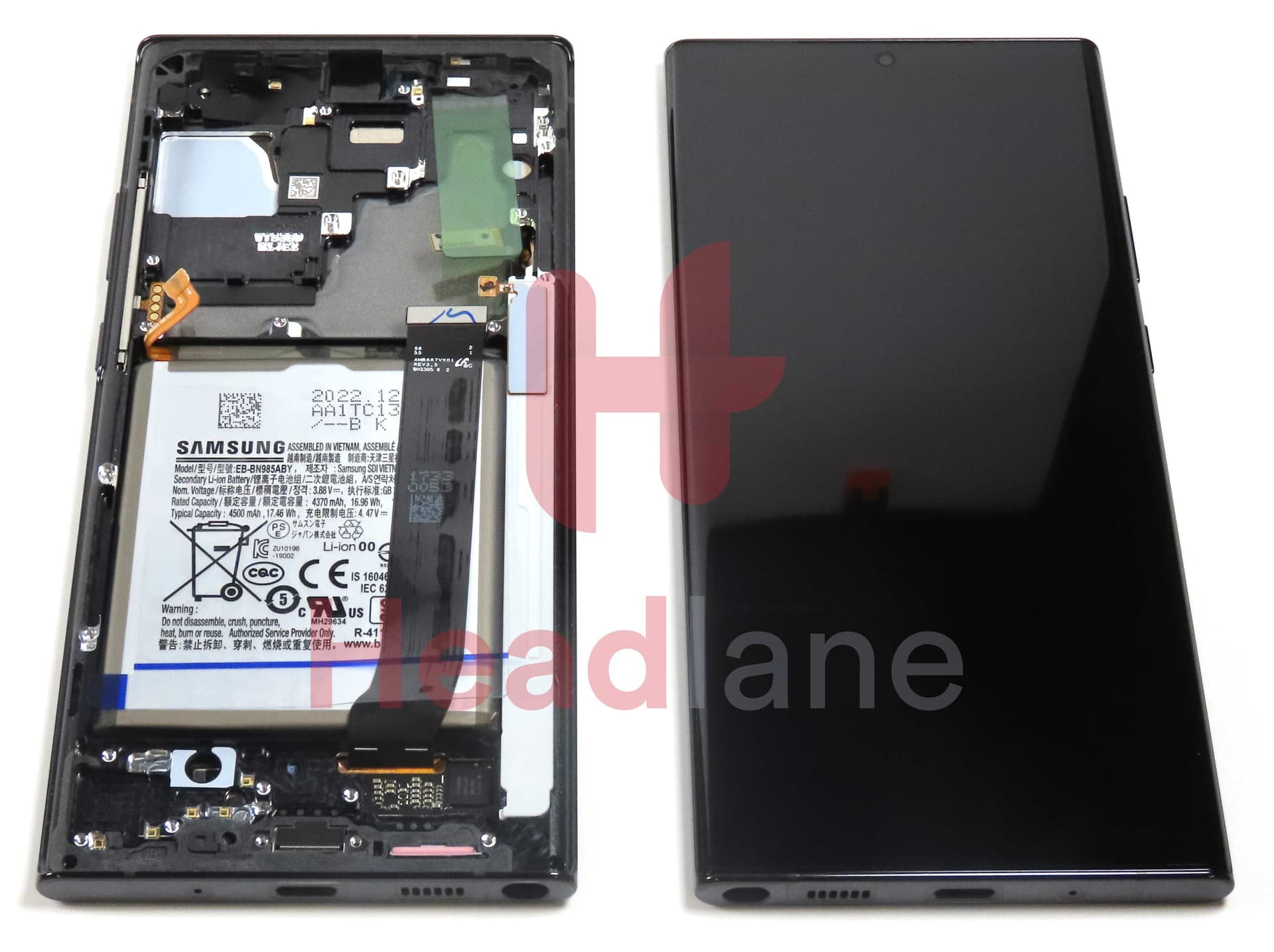 Samsung SM-N986 N985 Galaxy Note 20 Ultra 5G /4G LCD Display / Screen + Touch + Battery - Black (No Camera) - GH82-31510A - Samsung Replacement Part