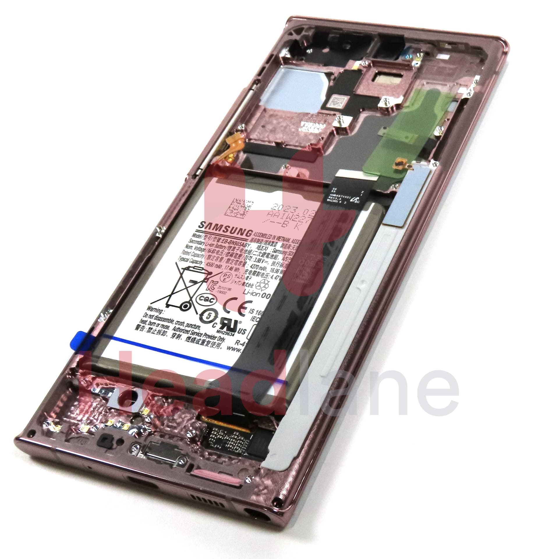 Samsung SM-N986 N985 Galaxy Note 20 Ultra 5G /4G LCD Display / Screen + Touch + Battery - Bronze (No Camera) - GH82-31510D - Samsung Replacement Part