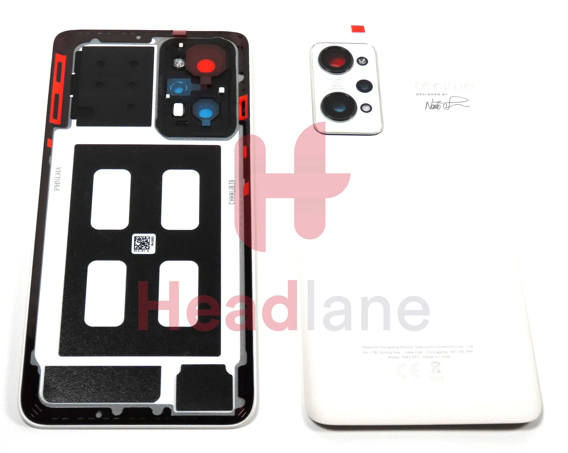 Realme RMX3310 GT2 Back / Battery Cover - White - 4909393 - Realme Replacement Part