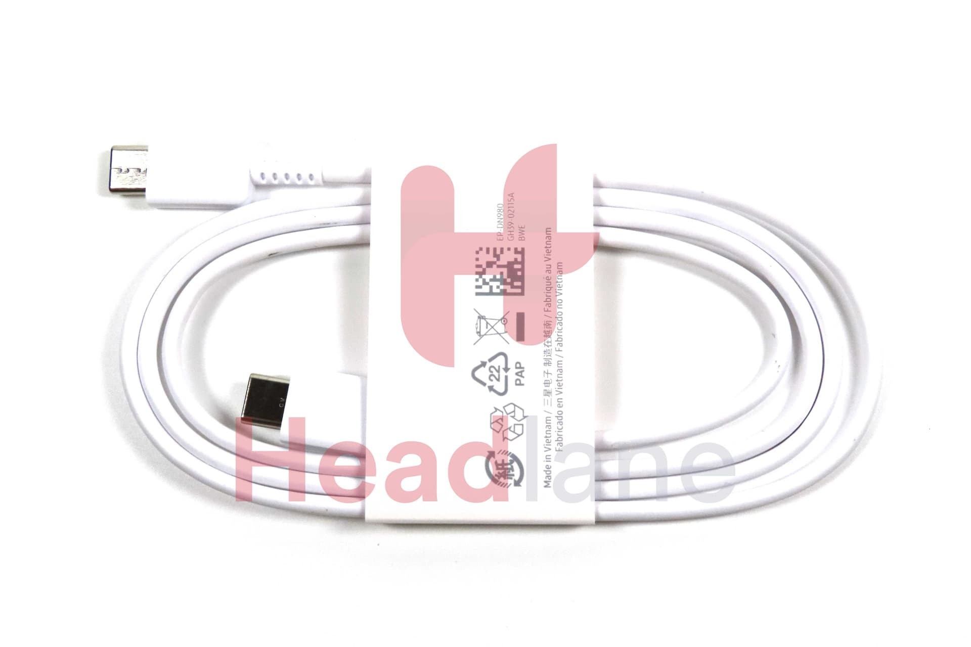 Samsung EP-DN980BWE USB-C to USB-C Data / Charging Cable - White - GH39-02115A - Samsung Replacement Part