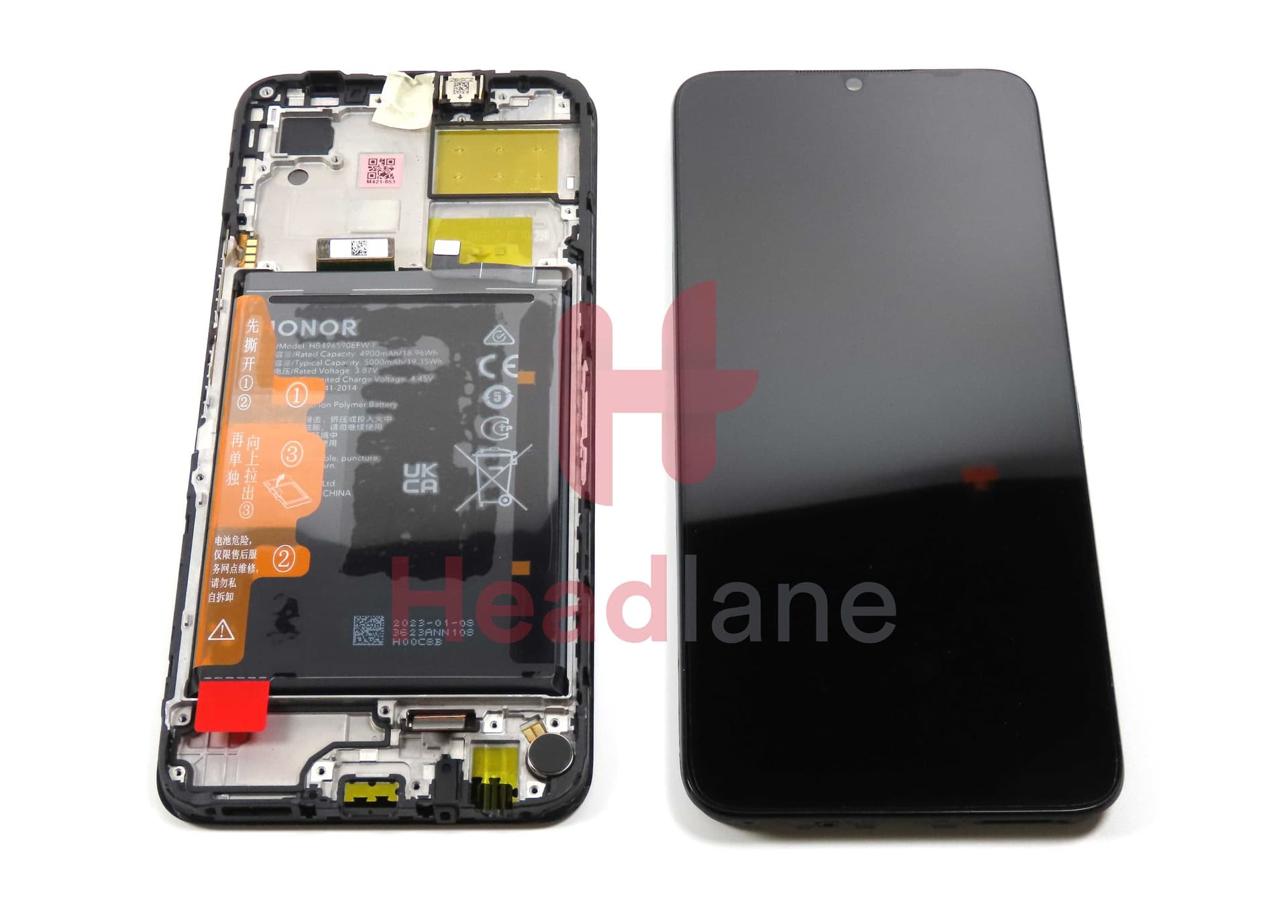 Honor 70 Lite LCD Display / Screen + Touch + Battery Assembly - 0235AFJJ - Honor Replacement Part