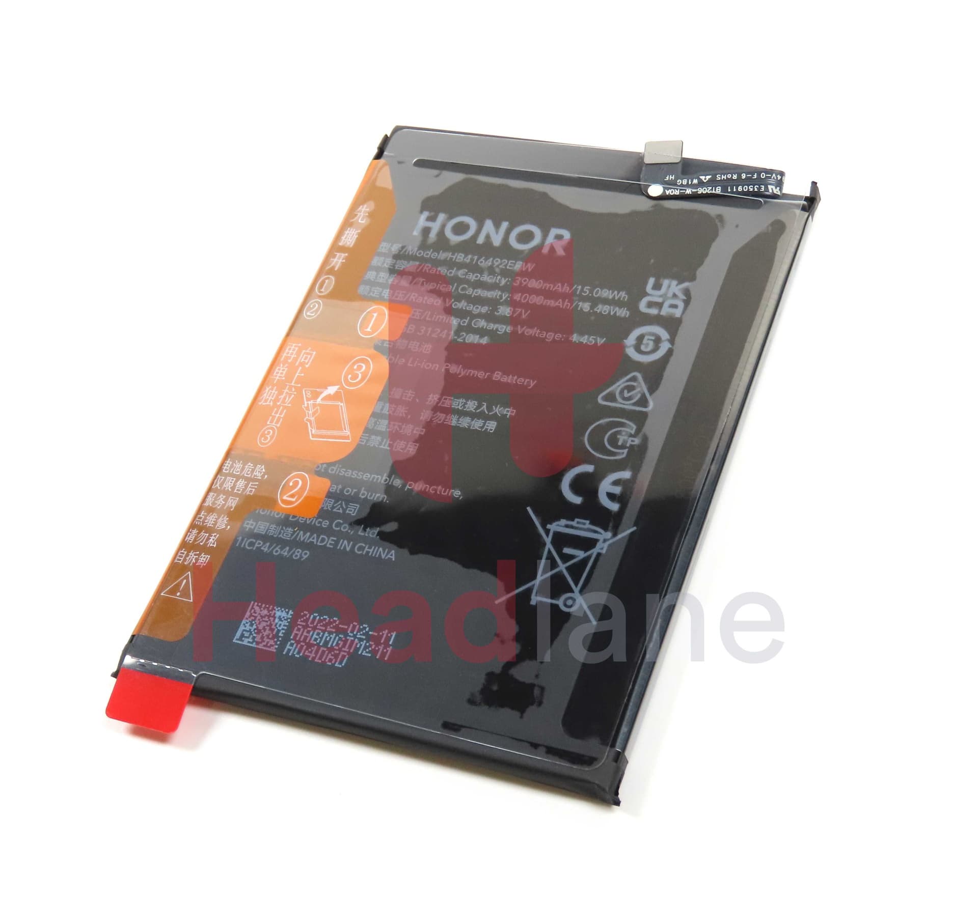 Honor X8 4G HB416492EFW 3900mAh Internal Battery - 2402AABM - Honor Replacement Part