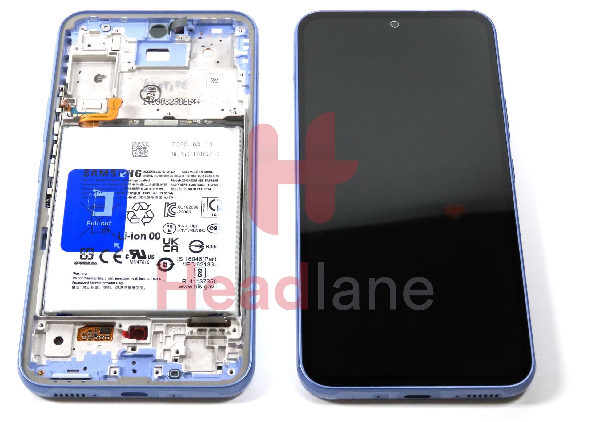 Samsung SM-A546 Galaxy A54 5G LCD Display / Screen + Touch + Battery - Lavender - GH82-31233D - Samsung Replacement Part