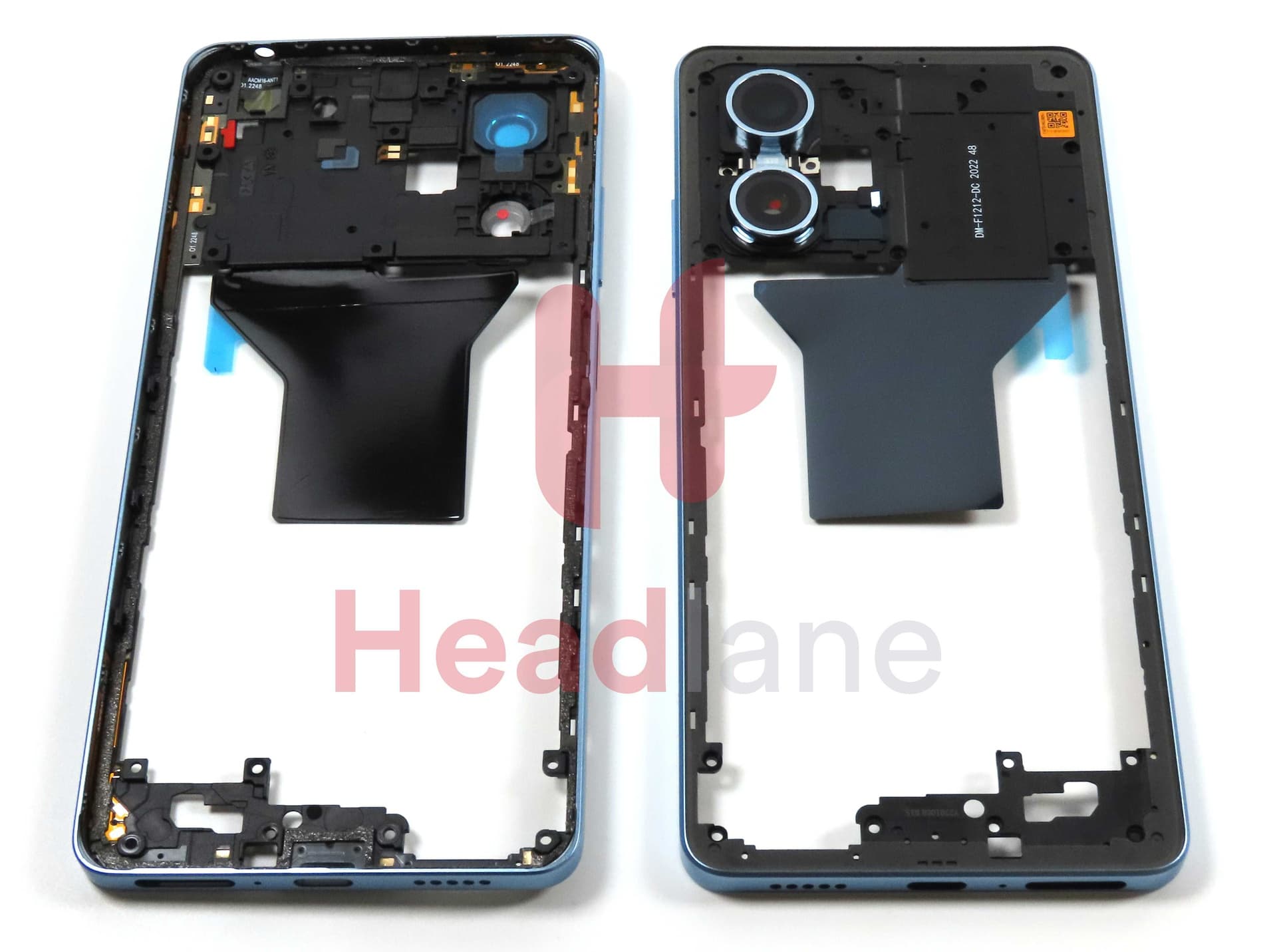 Xiaomi Poco X5 Pro 5G Middle Cover / Chassis - Blue - 5600240M2000 - Xiaomi Replacement Part