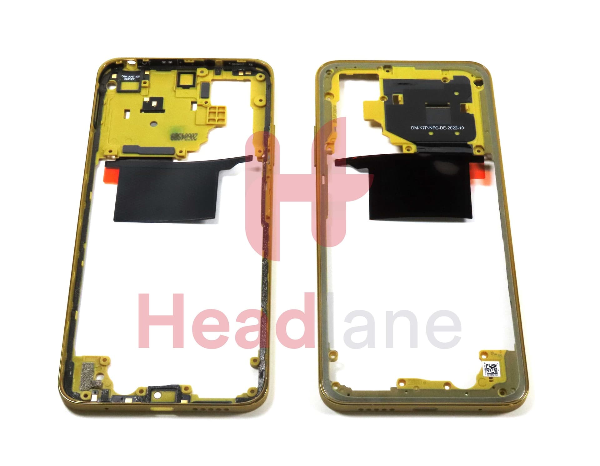 Xiaomi Poco M4 Pro 4G Middle Cover / Chassis - Yellow - 55020000SE9T - Xiaomi Replacement Part