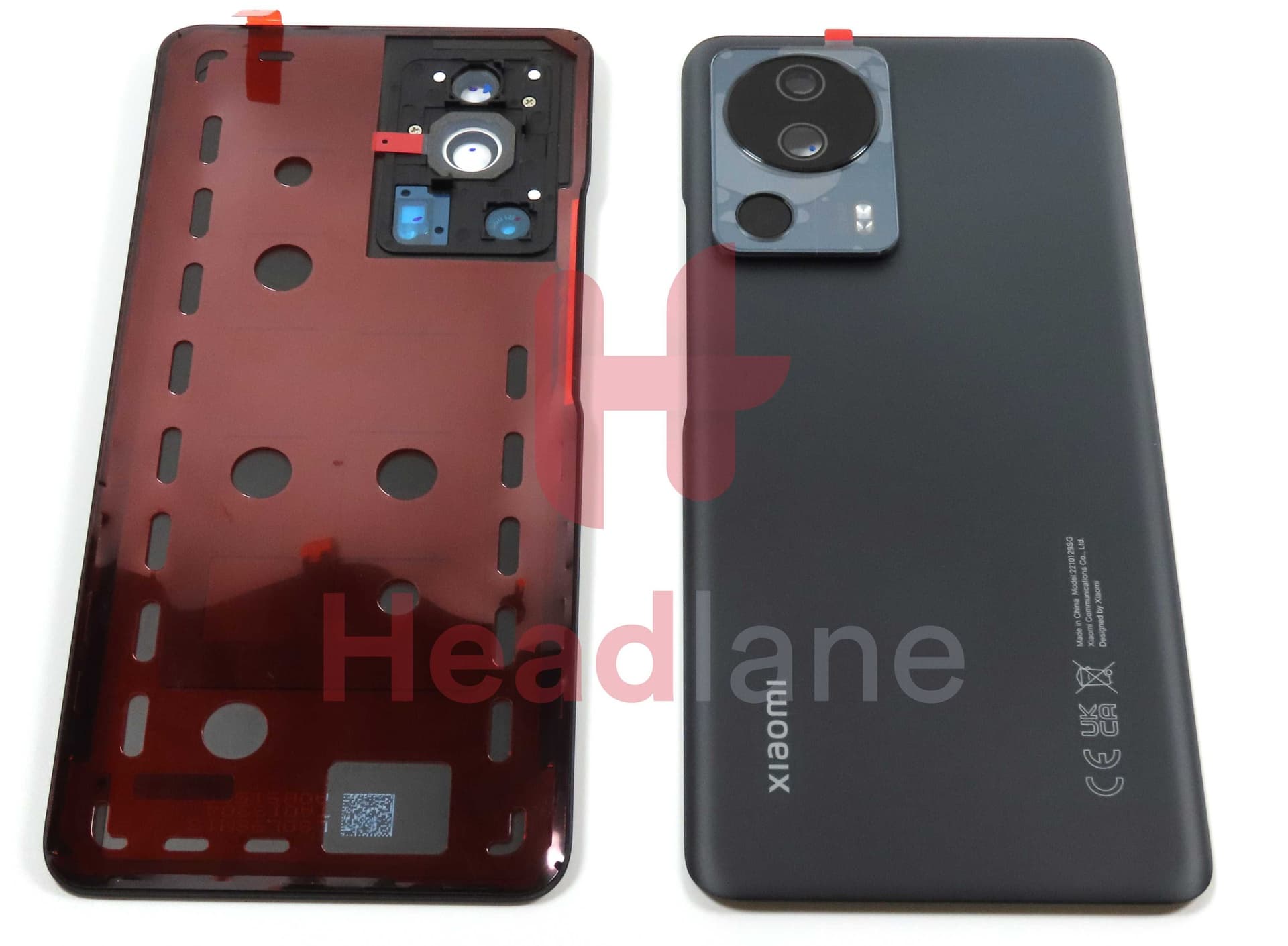 Xiaomi 13 Lite Back / Battery Cover - Black - 5600210L9S00 - Xiaomi Replacement Part