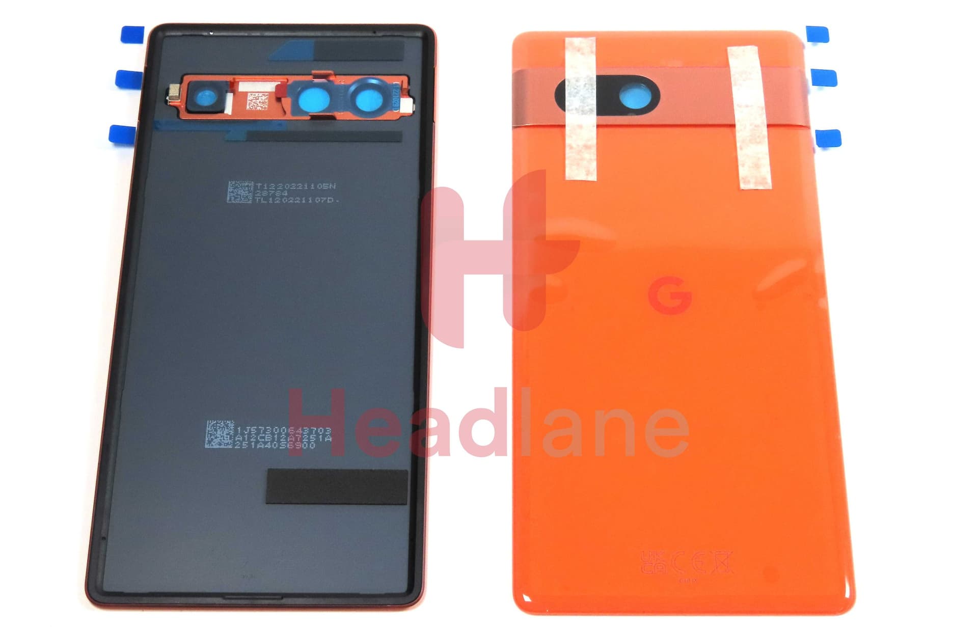 Google Pixel 7a Back / Battery Cover - Coral - G949-00390-00 - Google Replacement Part