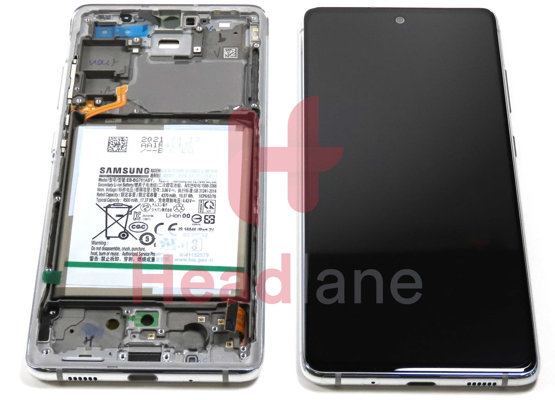 Samsung SM-G780 Galaxy S20 FE 4G LCD Display / Screen + Touch + Battery - Cloud White - GH82-24479B - Samsung Replacement Part