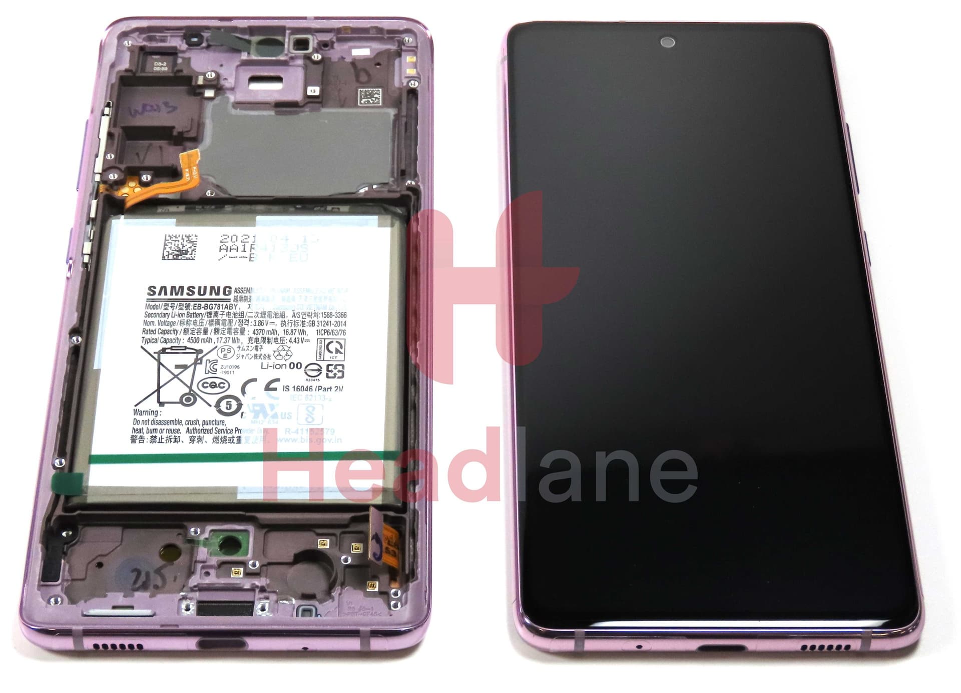 Samsung SM-G780 Galaxy S20 FE 4G LCD Display / Screen + Touch + Battery - Cloud Lavender - GH82-24479C - Samsung Replacement Part