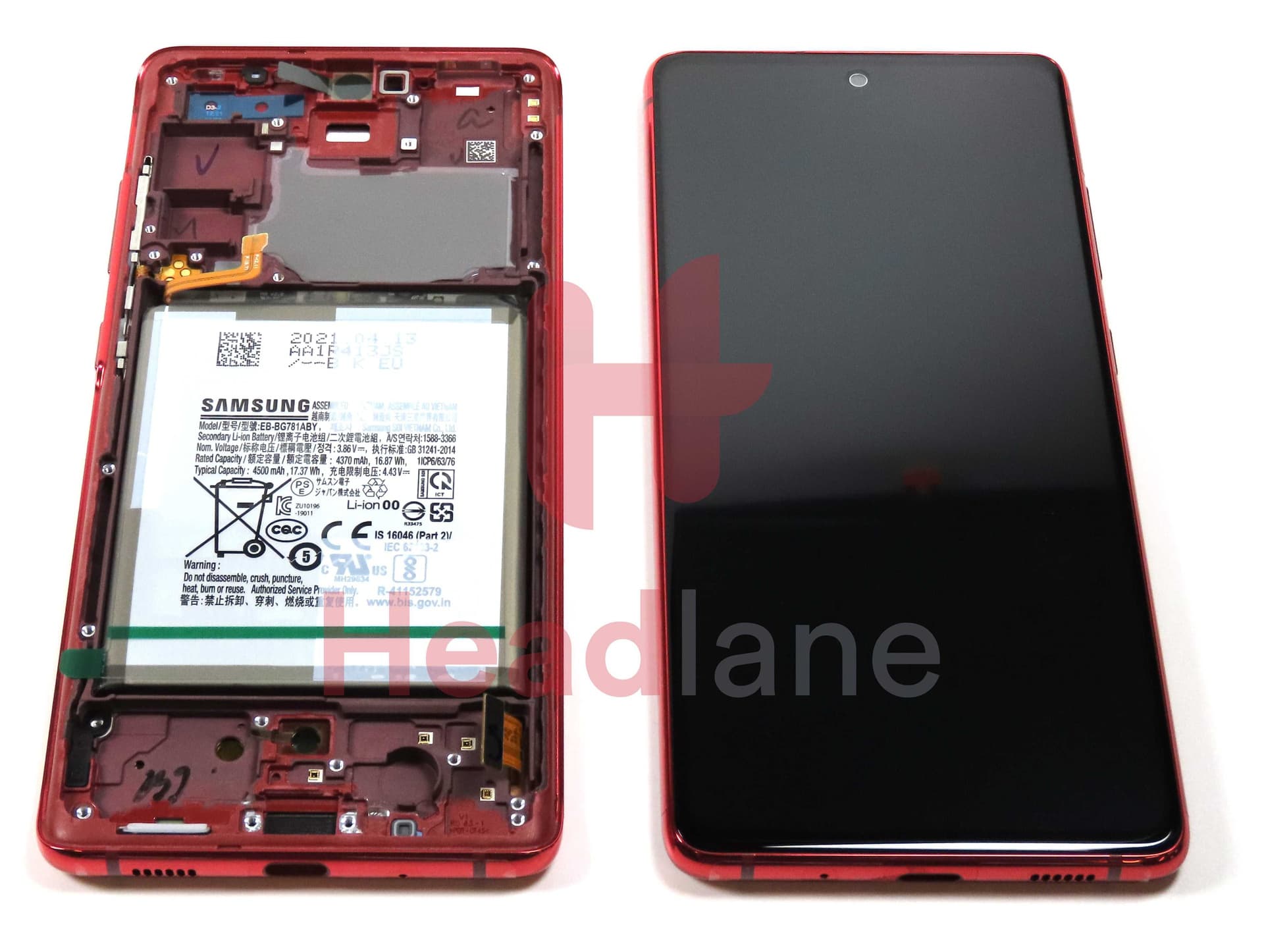 Samsung SM-G780 Galaxy S20 FE 4G LCD Display / Screen + Touch + Battery - Cloud Red - GH82-24479E - Samsung Replacement Part