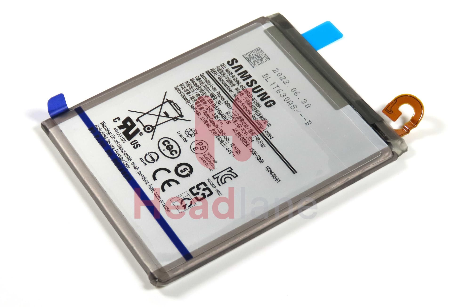 Samsung SM-A105 Galaxy A10 / SM-A750 A7 (2018) Internal Battery EB-BA750ABU (No Box / Service Pack) - GH82-18027A-NB - Samsung Replacement Part