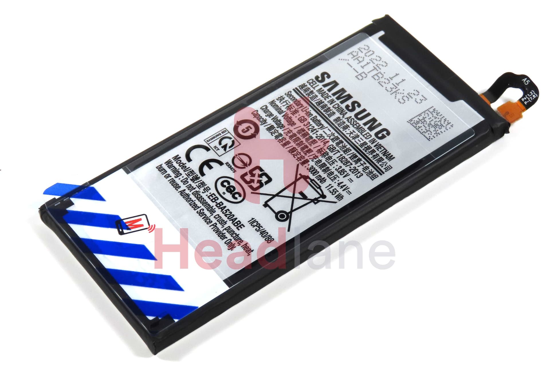 Samsung EB-BA520ABE SM-A520 Galaxy A5 (2017) SM-J530 Galaxy J5 (2017) 3000mAh Battery (No Box / Service Pack) - GH43-04680A-NB - Samsung Replacement Part