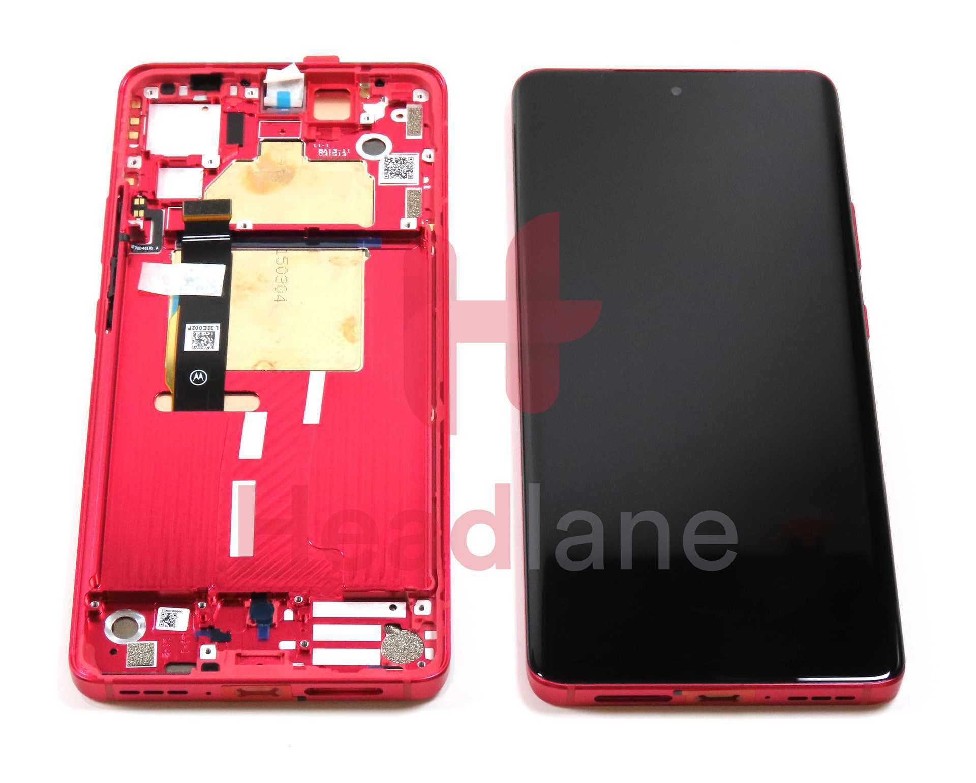 Motorola XT2243 Edge 30 Fusion LCD Display / Screen + Touch - Red - 5D68C22034