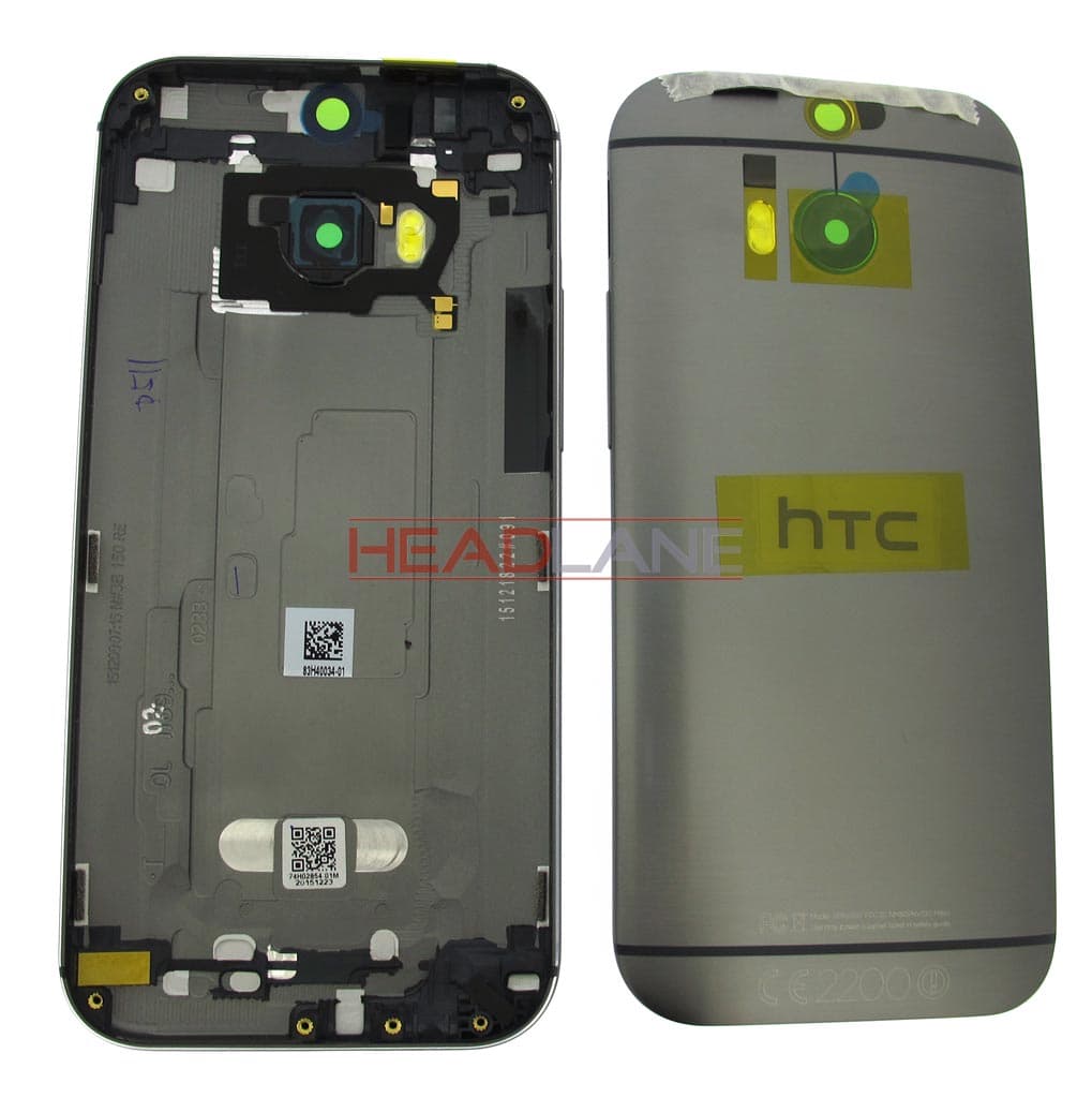 HTC One M8S Rear / Battery Cover - Grey - 83H40034-01 - HTC Replacement Part