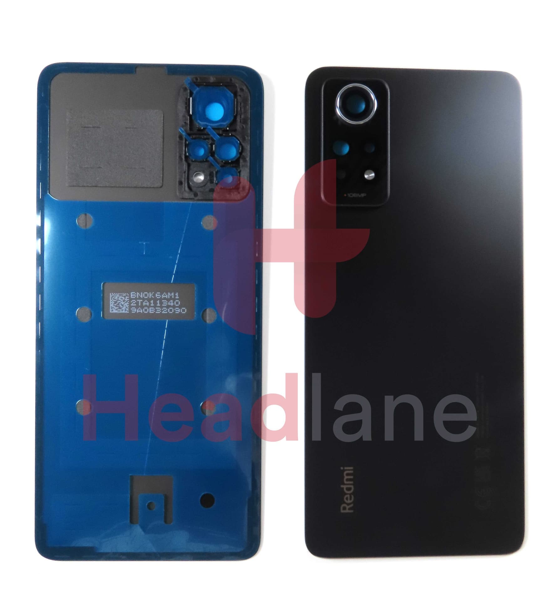 Xiaomi Redmi Note 12 Pro 4G Back / Battery Cover - Black - 5600040K6A00 - Xiaomi Replacement Part