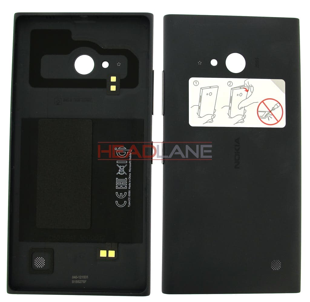 Nokia Lumia 735 WLC Battery Cover - Dark Grey - 02508B2 - Nokia Replacement Part