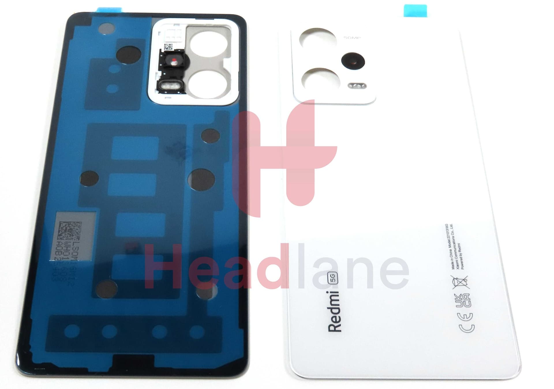 Xiaomi Redmi Note 12 Pro 5G Back / Battery Cover - White - 5600300M1600 - Xiaomi Replacement Part