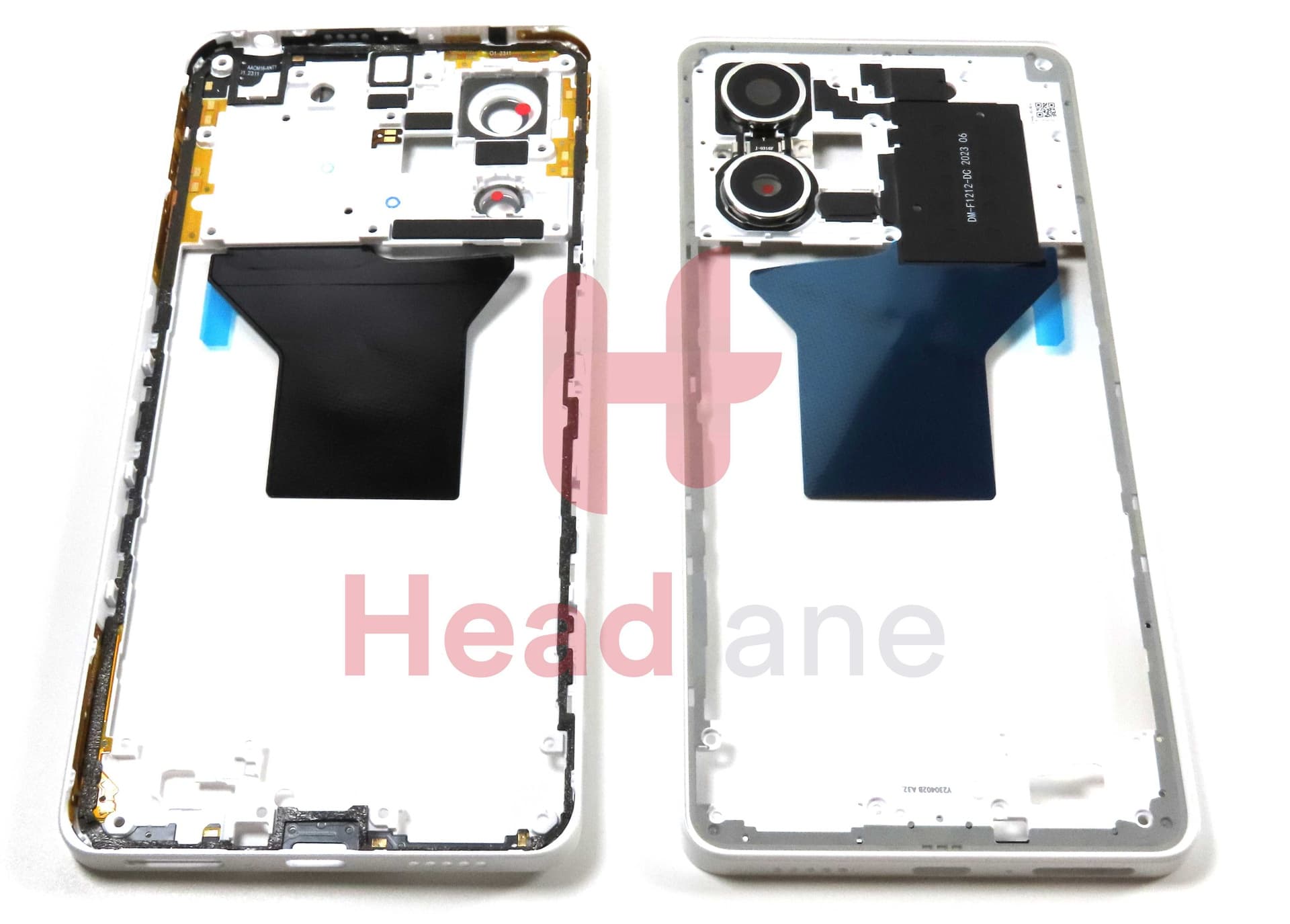Xiaomi Redmi Note 12 Pro 5G Middle Cover / Chassis - White - 5600270M1600 - Xiaomi Replacement Part