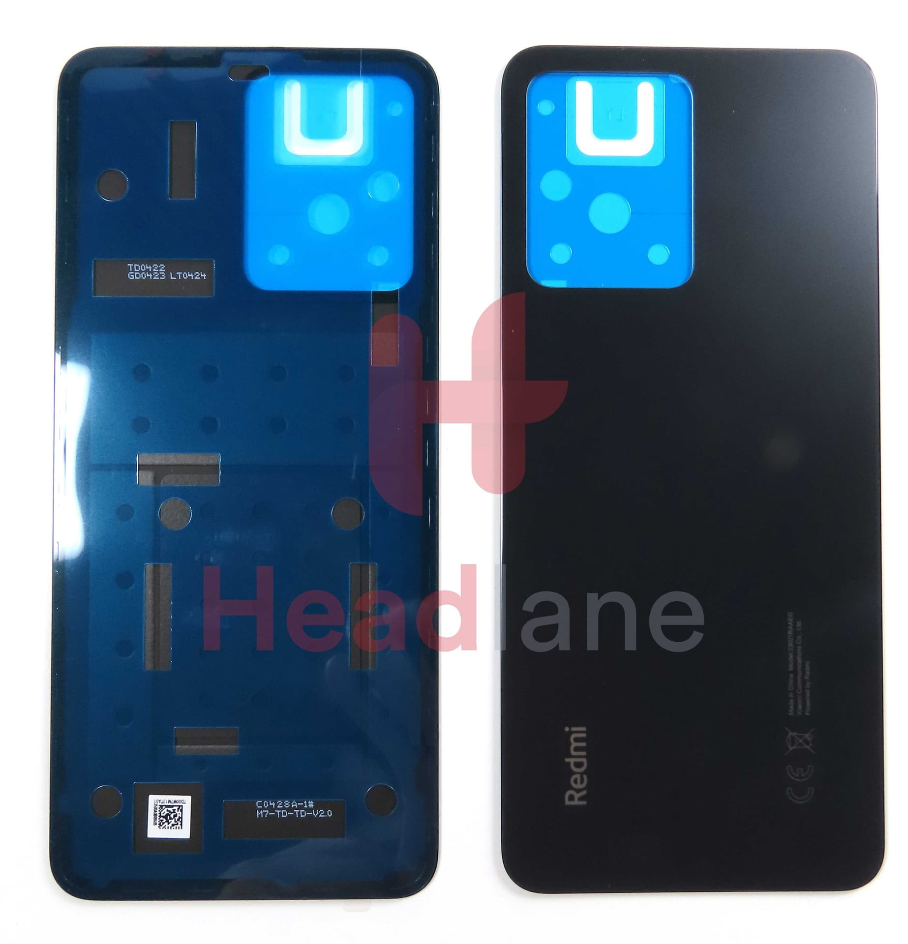 Xiaomi Redmi Note 12 4G Back / Battery Cover - Black - 1610111001048A - Xiaomi Replacement Part