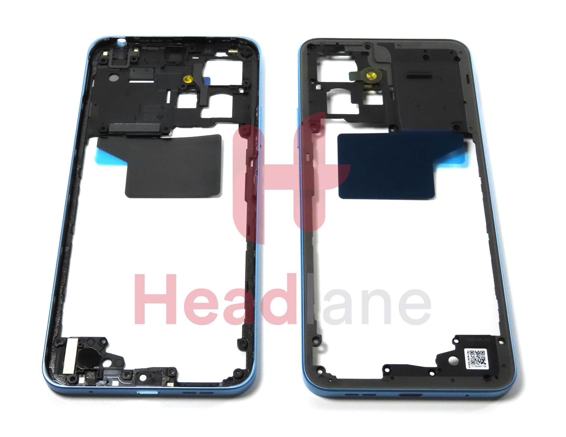 Xiaomi Redmi Note 12 4G Middle Cover / Chassis - Blue - 1610110000478A - Xiaomi Replacement Part