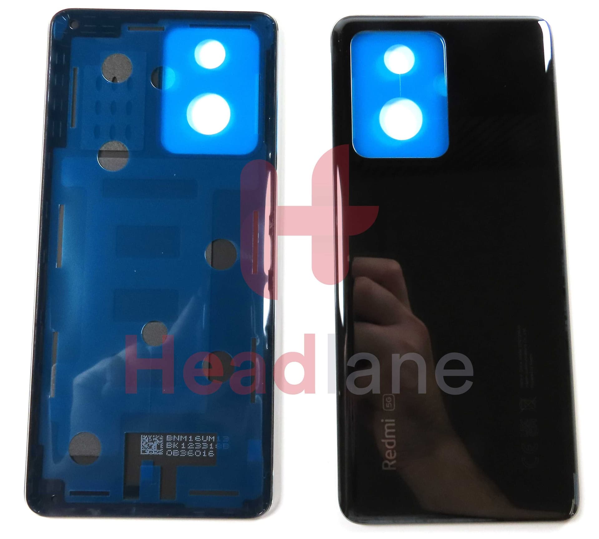 Xiaomi Redmi Note 12 Pro+ 5G Back / Battery Cover - Black - 1610111000836B - Xiaomi Replacement Part
