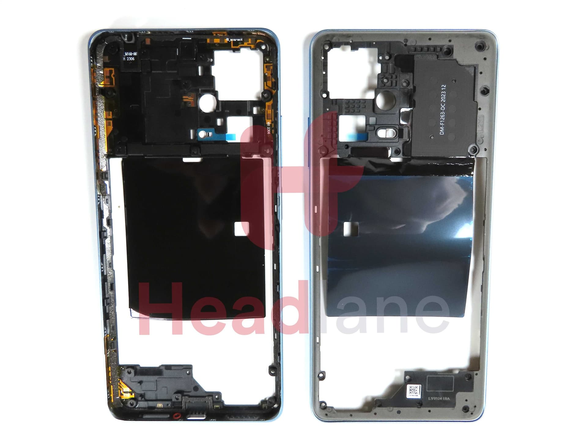 Xiaomi Redmi Note 12 Pro+ 5G Middle Cover / Chassis - Silver / Blue - 55020000WMK8 - Xiaomi Replacement Part