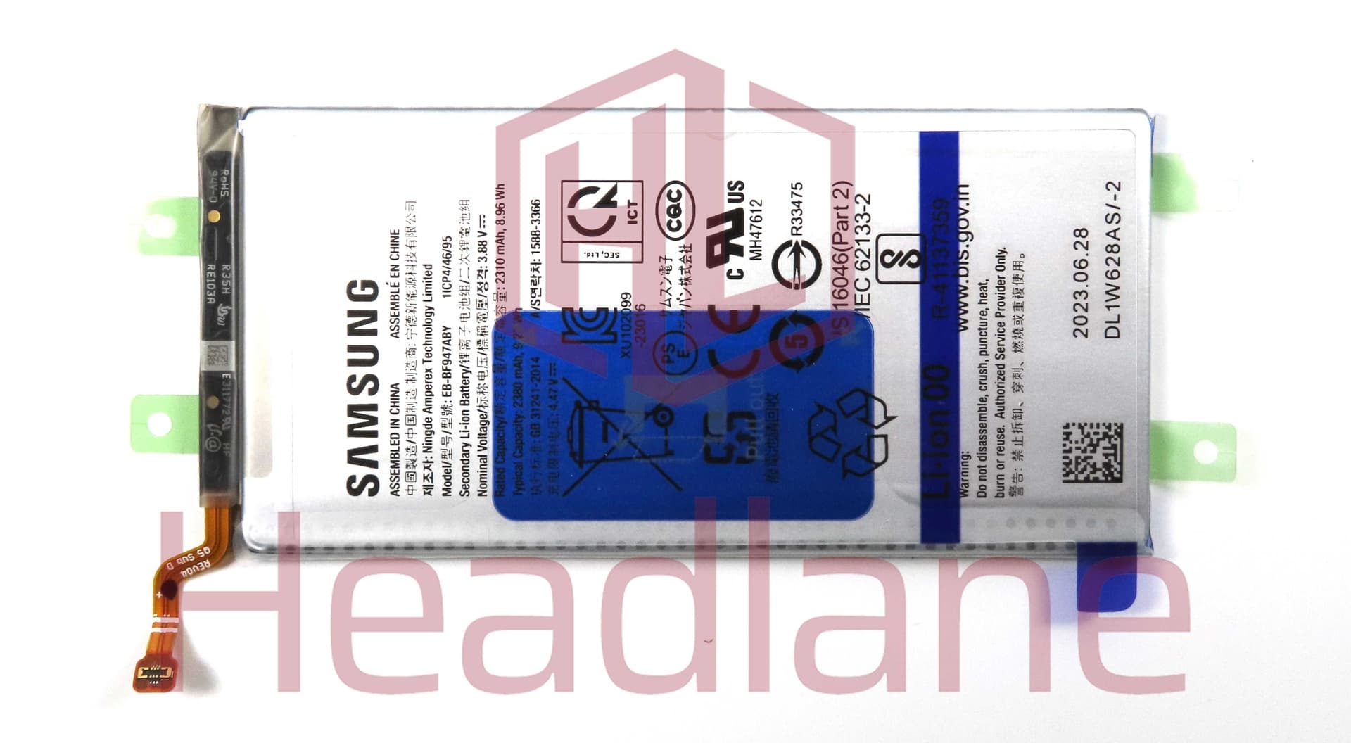 Samsung SM-F946 Galaxy Z Fold5 5G EB-BF947ABY 2380mAh Internal Battery - GH82-31846A - Samsung Replacement Part