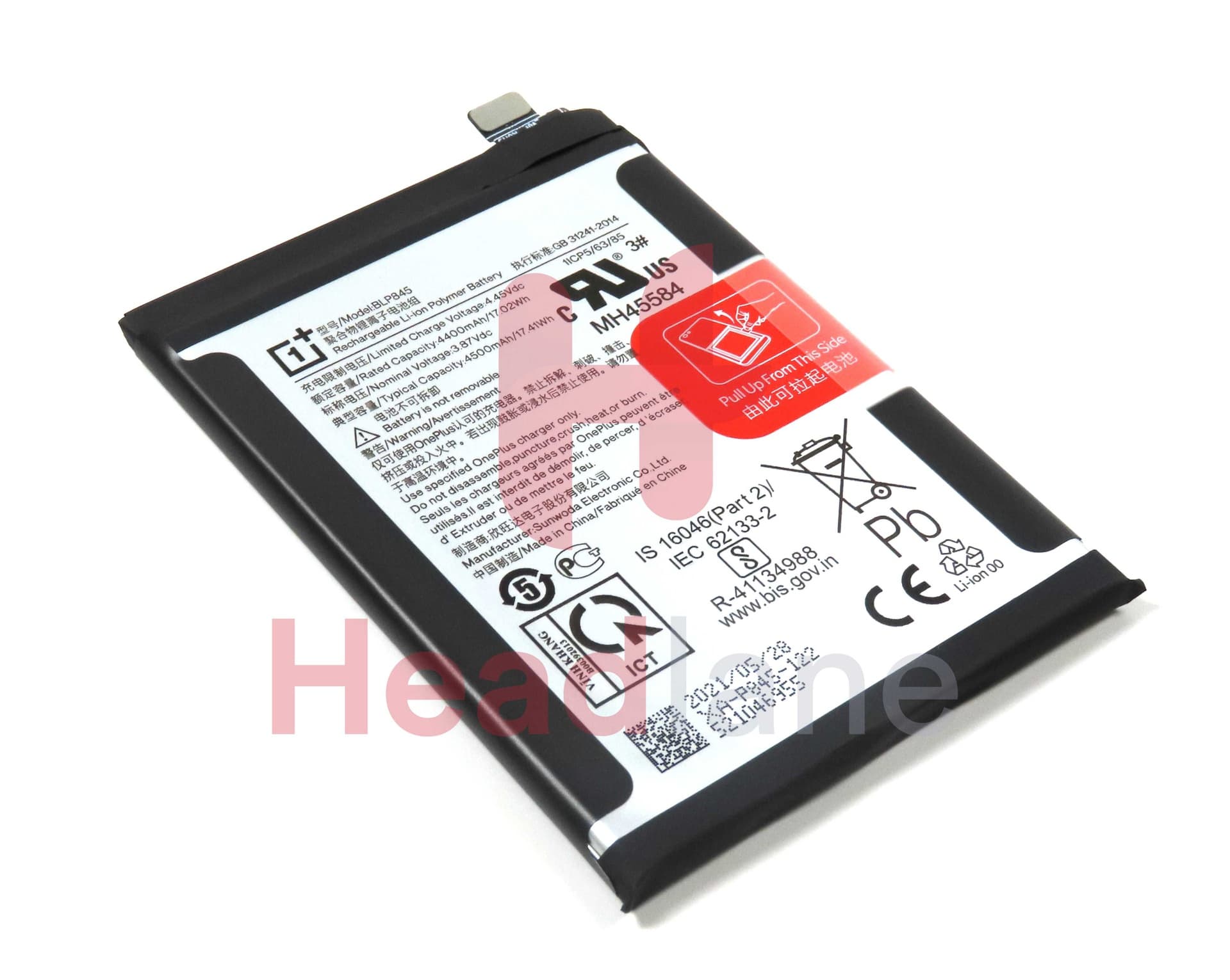 OnePlus Nord CE BLP845 4500mAh Internal Battery - 1031100042 - OnePlus Replacement Part