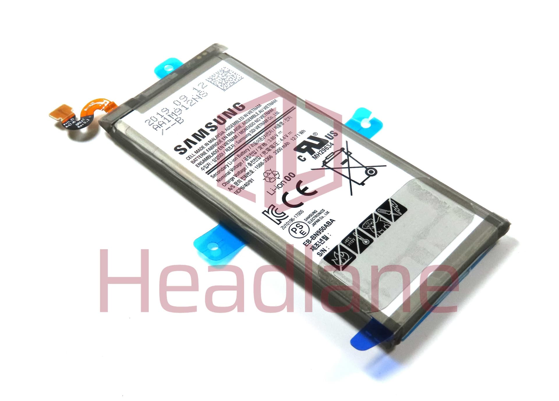 Samsung SM-N950 Galaxy Note 8 EB-BN950ABE 3300 mAh Internal Battery (No Box) - GH82-15090A-NB - Samsung Replacement Part