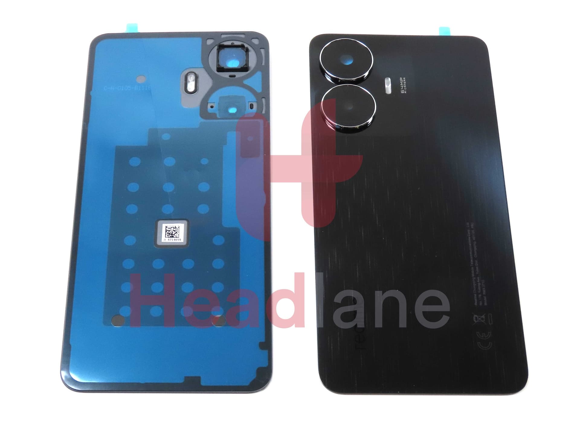 Realme RMX3710 C55 Back / Battery Cover - Black - 621033000001 - Realme Replacement Part