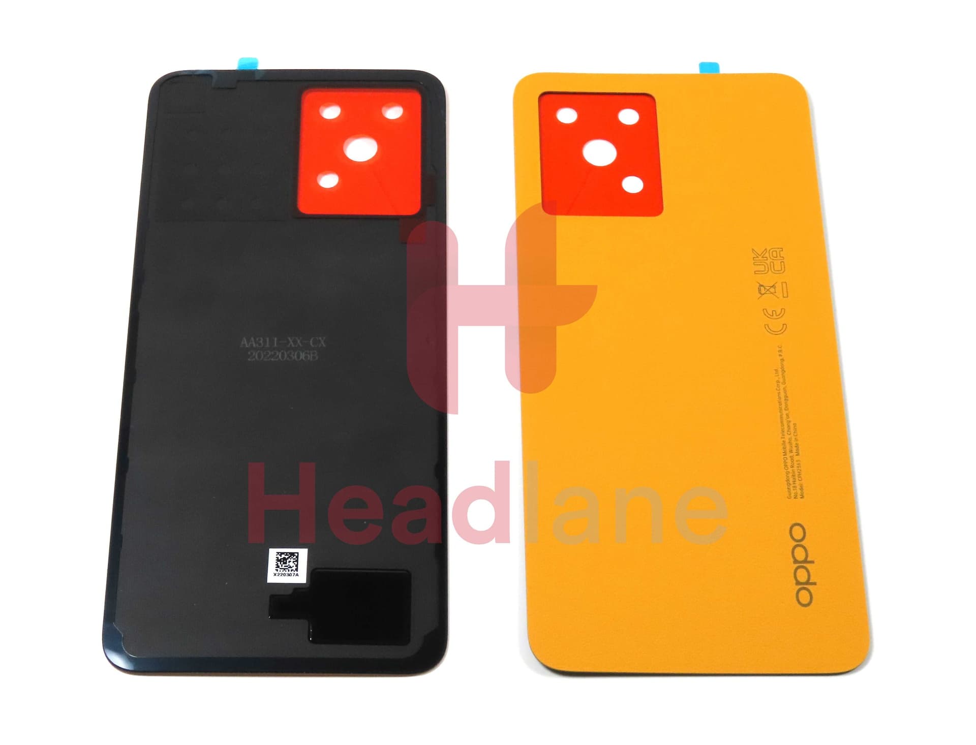 Oppo CPH2363 Reno7 Back / Battery Cover - Yellow - 3052339 - Oppo Replacement Part