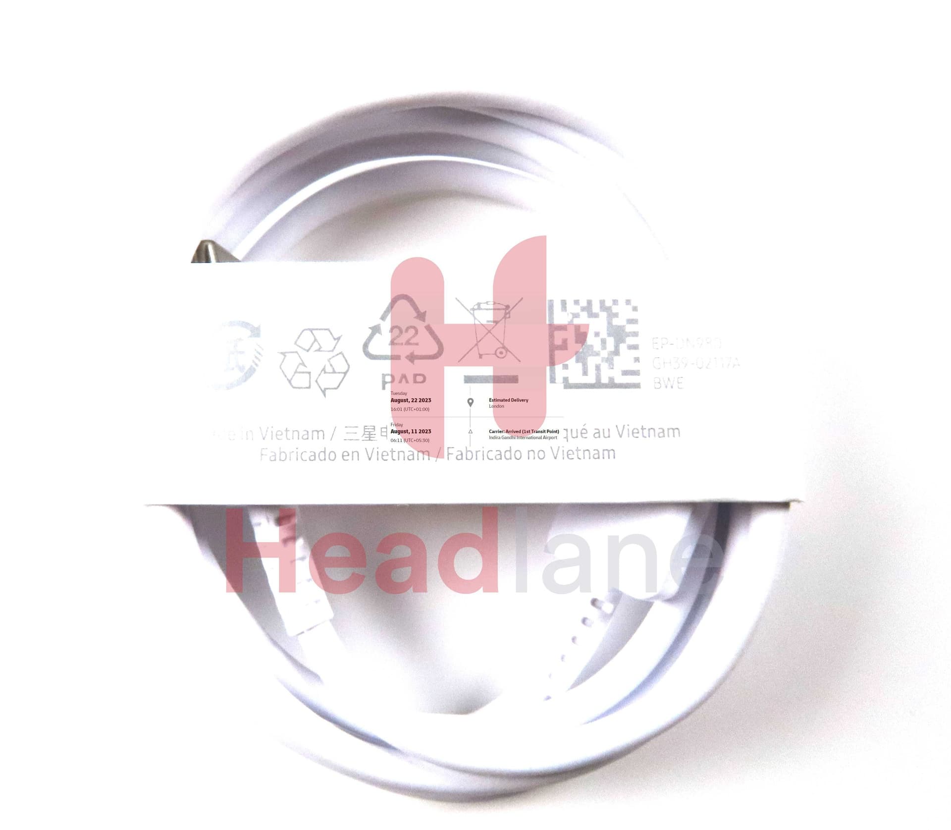 Samsung EP-DN980BWE USB-C to USB-C Data / Charging Cable - White - GH39-02117A