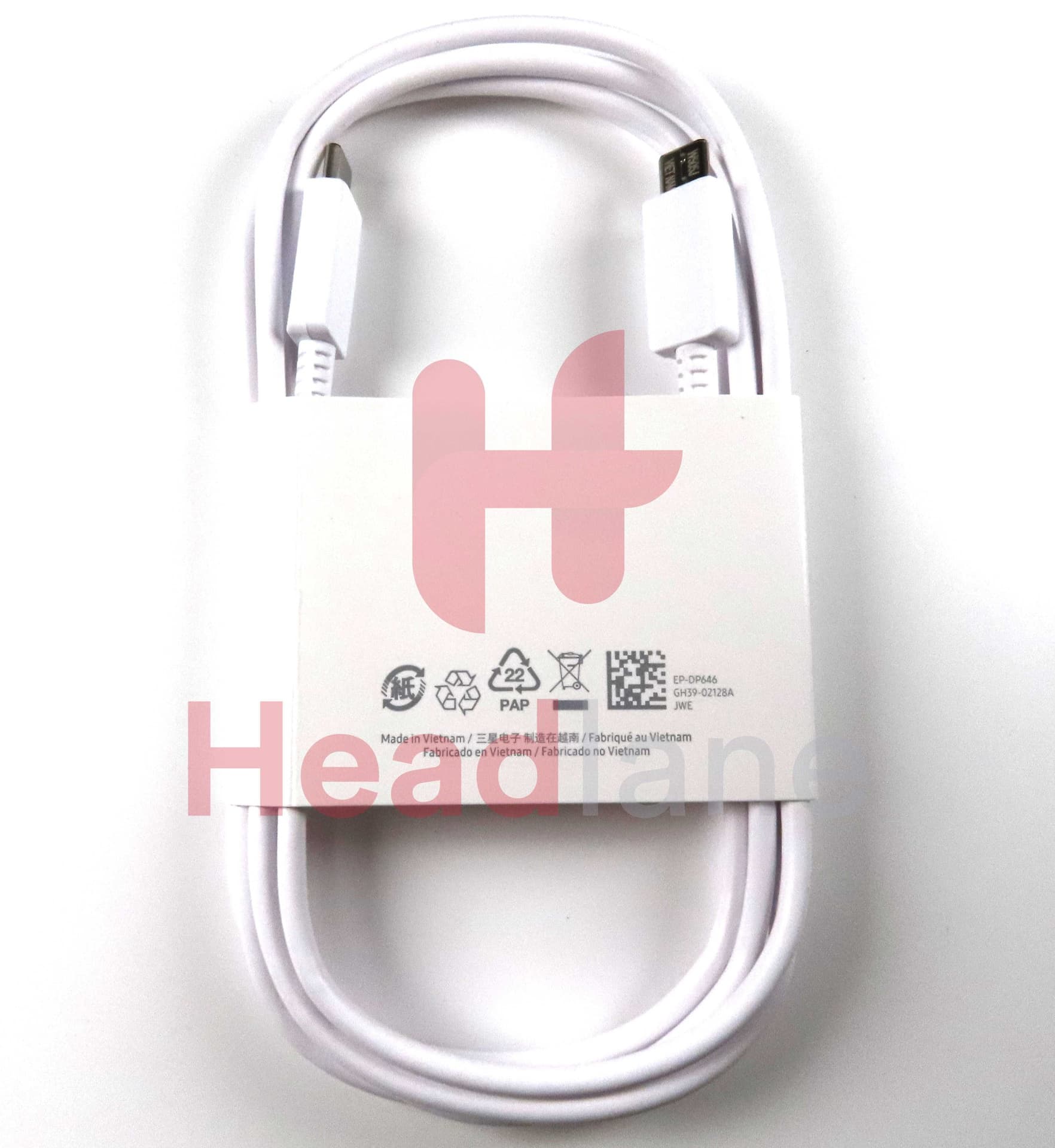 Samsung NP646BED Galaxy Book2 Business EP-DP646JWE USB-C Cable - White - GH39-02128A - Samsung Replacement Part